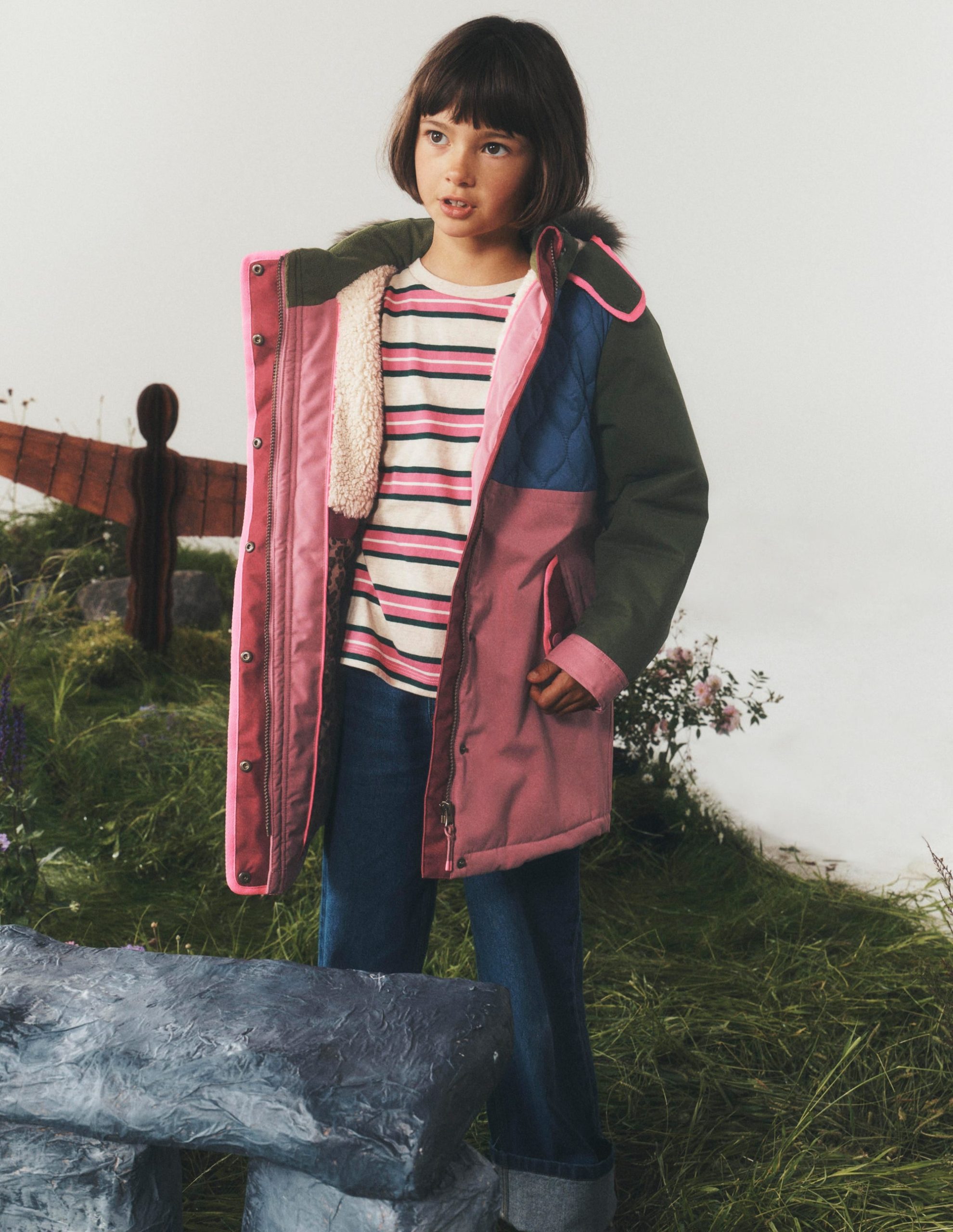 Joni Quilted Parka Coat-Multi Colourblock - Image 11