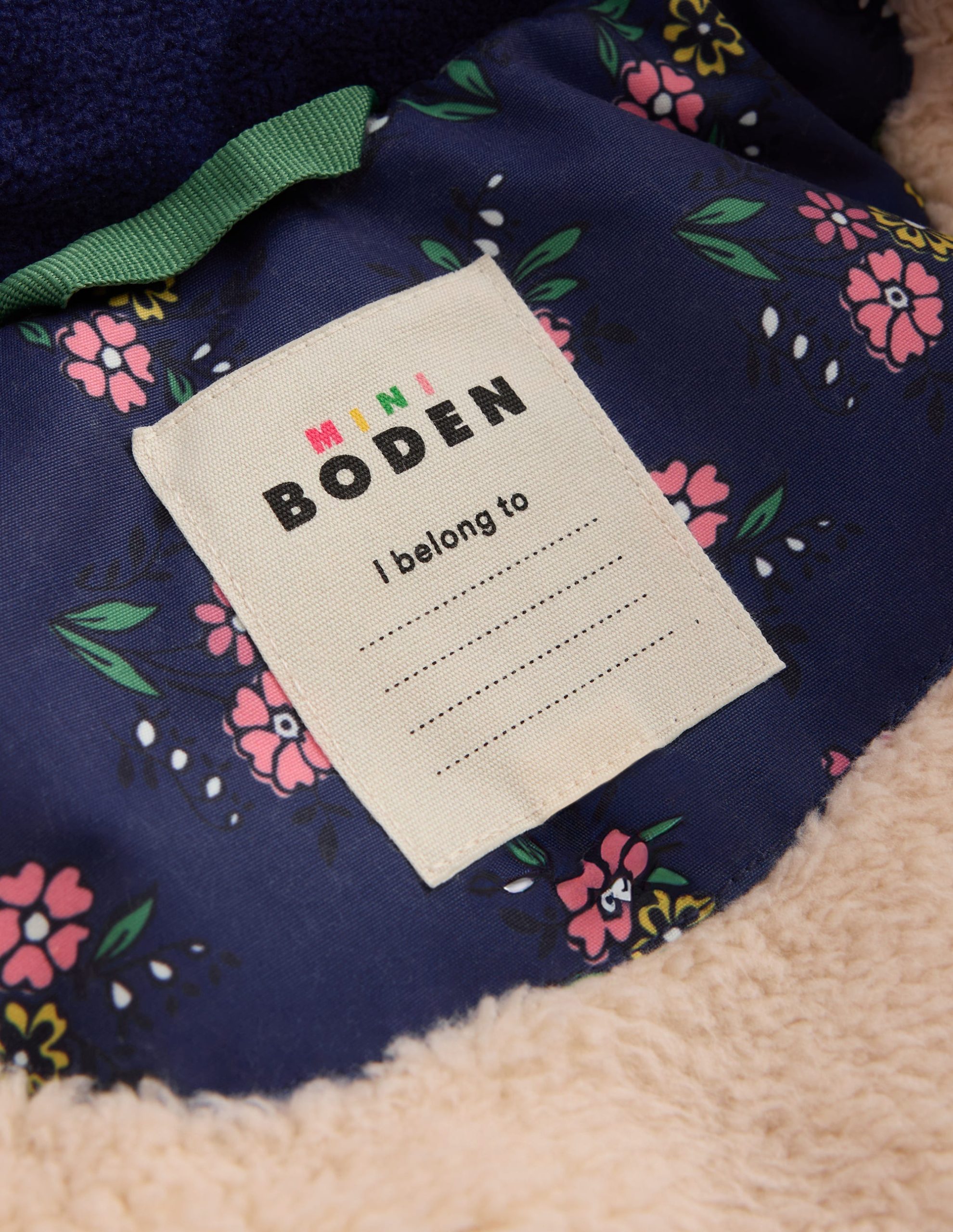 Joni Quilted Parka Coat-Navy Floral - Image 9