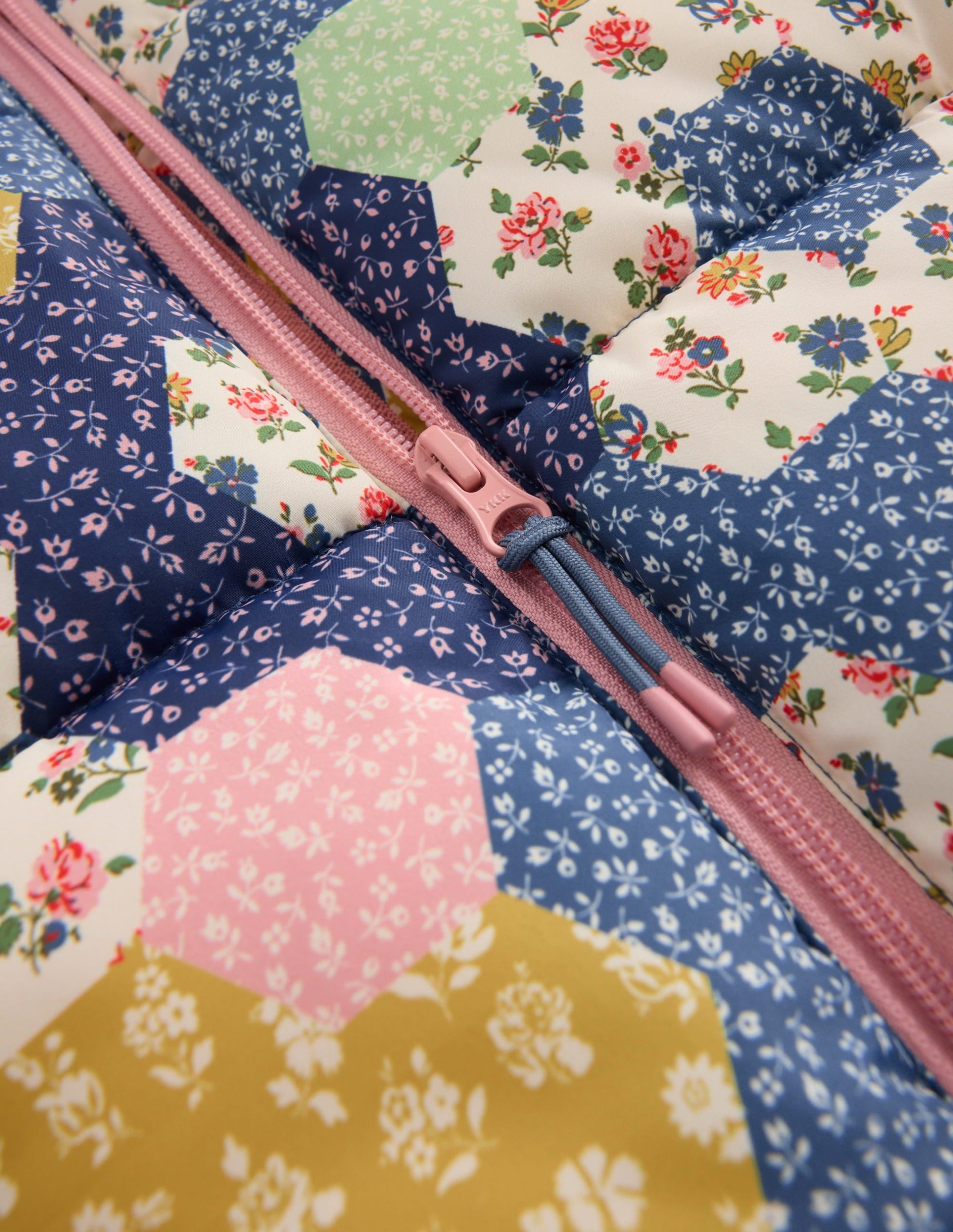 Fun Padded Coat-Patchwork Flowers - Image 3