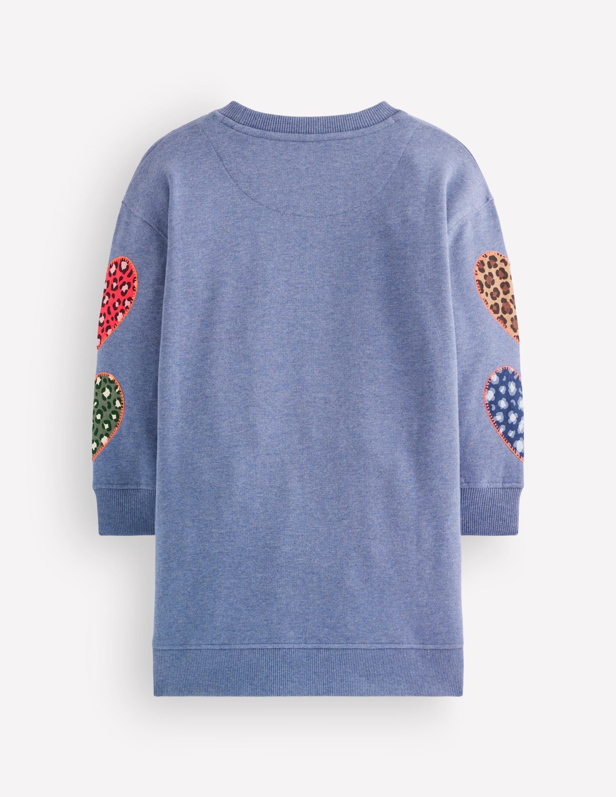 Ami Relaxed Sweatshirt Dress-Blue Heart Embroidery - Image 2