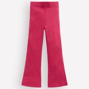 Ribbed Flared Leggings-Red Bud