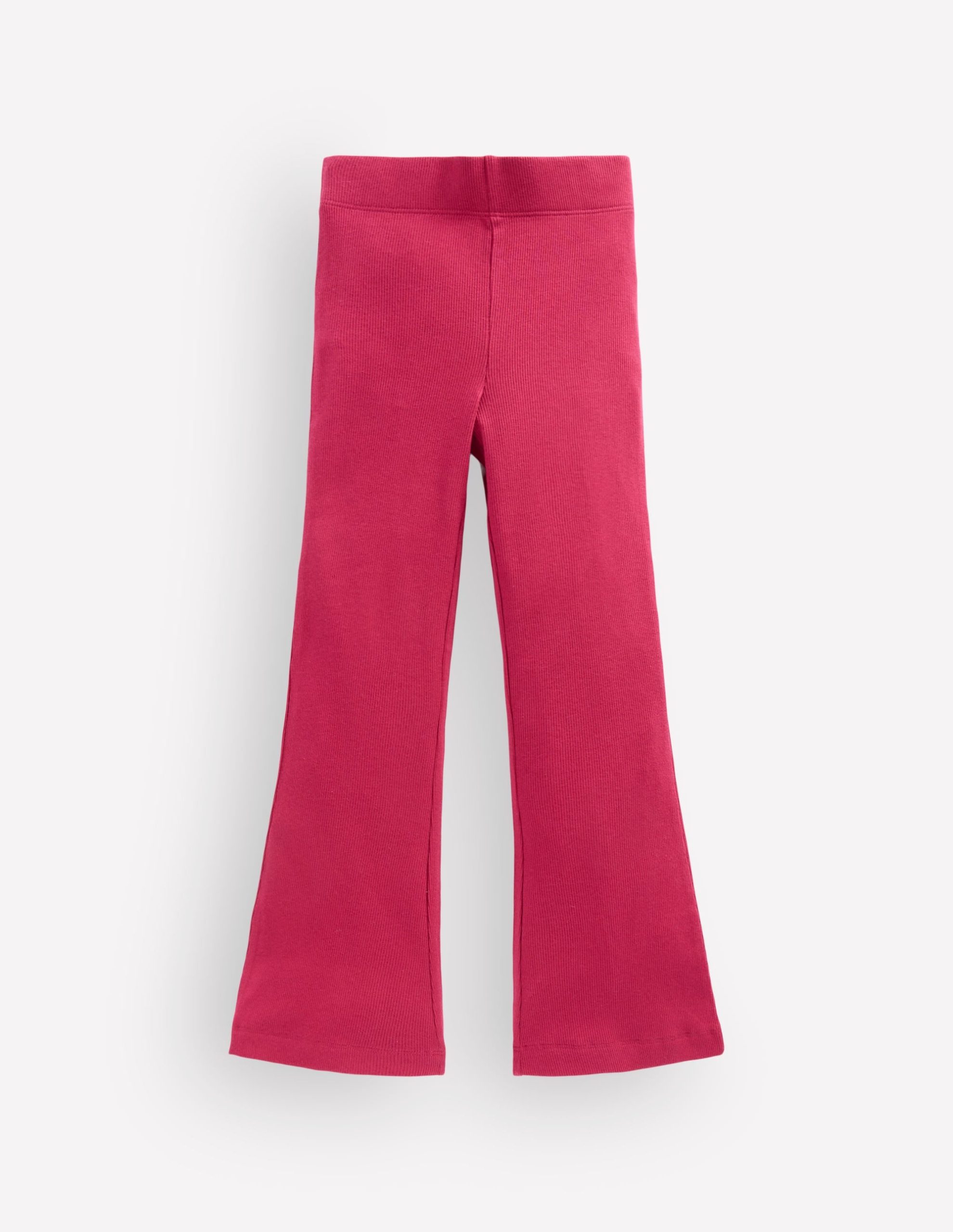 Ribbed Flared Leggings-Red Bud - Image 2