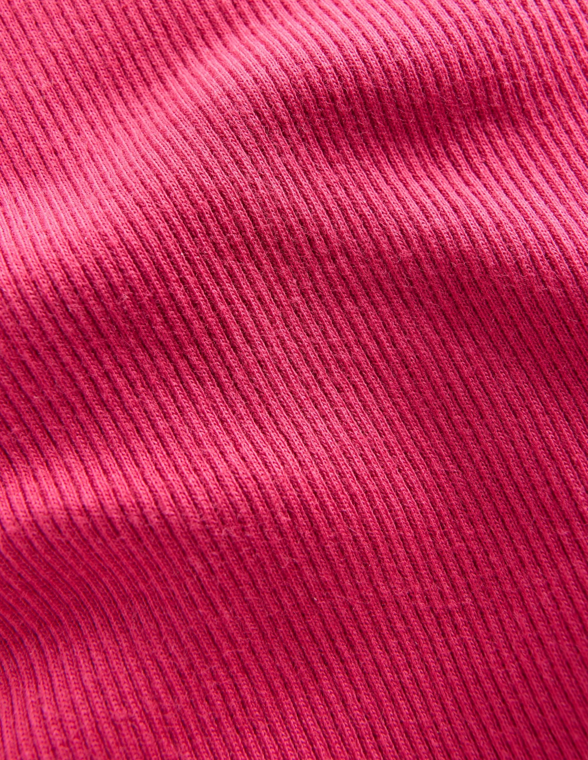 Ribbed Flared Leggings-Red Bud - Image 3