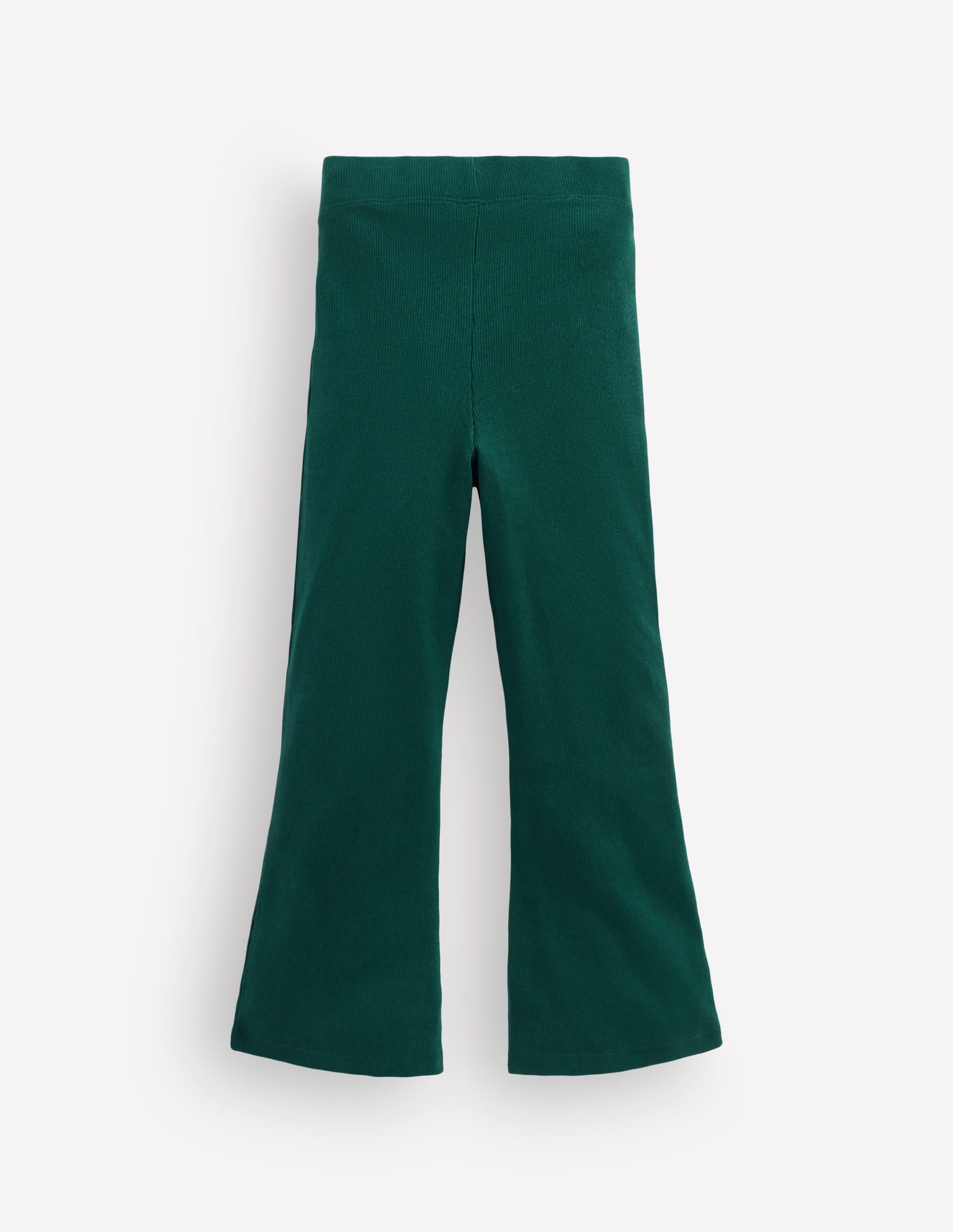 Ribbed Flared Leggings-Green - Image 2
