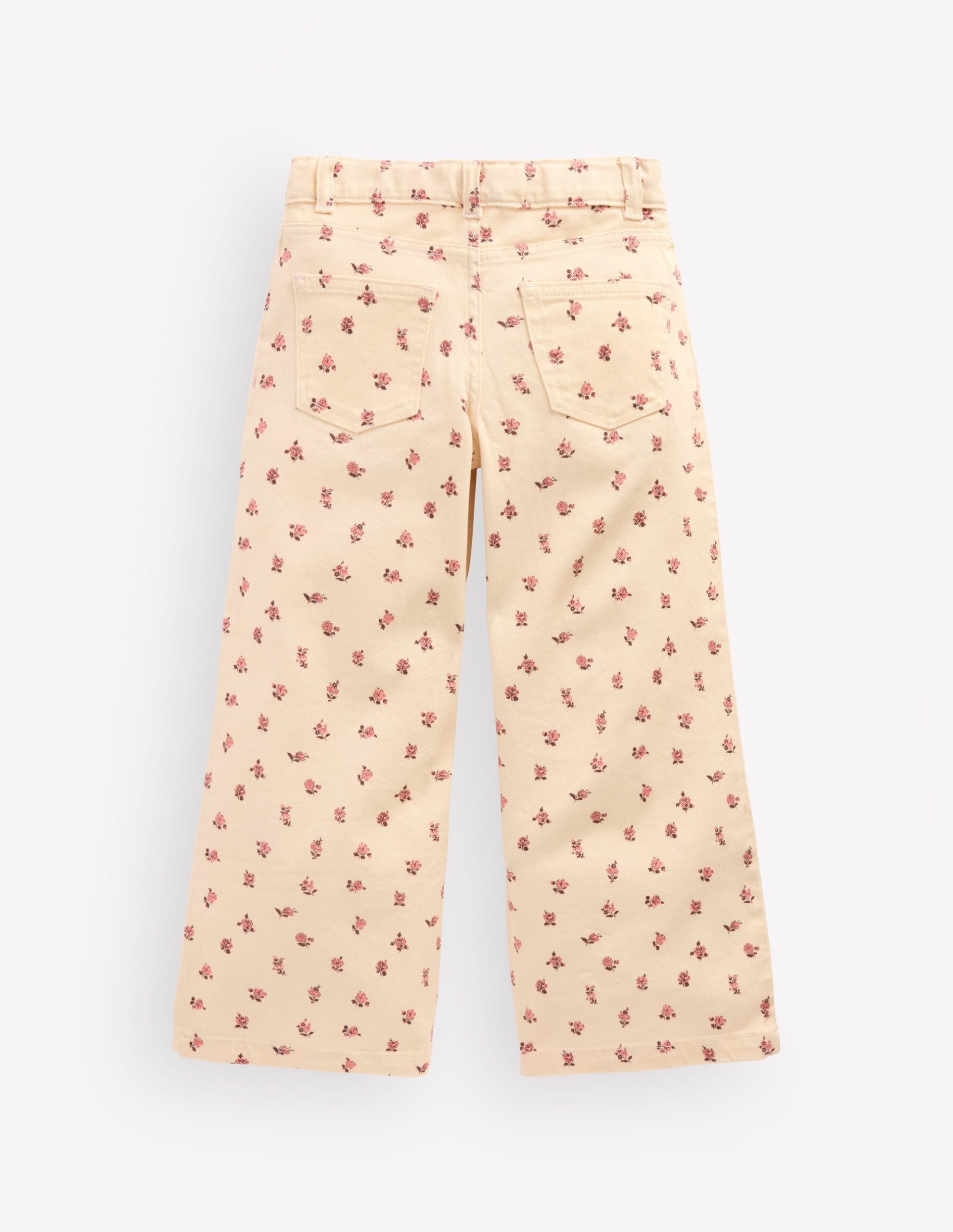 Wide Leg Jeans-Soft Ivory Ditsy Floral - Image 2