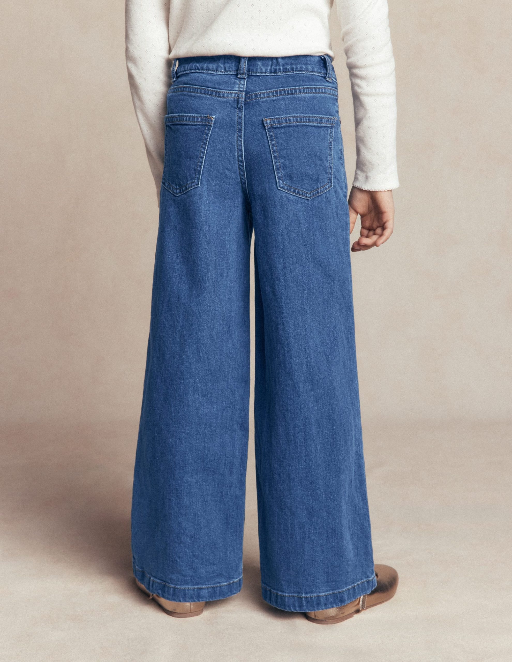Wide Leg Jeans-Mid Vintage Denim - Image 2