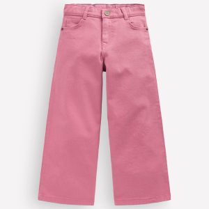 Wide Leg Jeans-Pink Heather