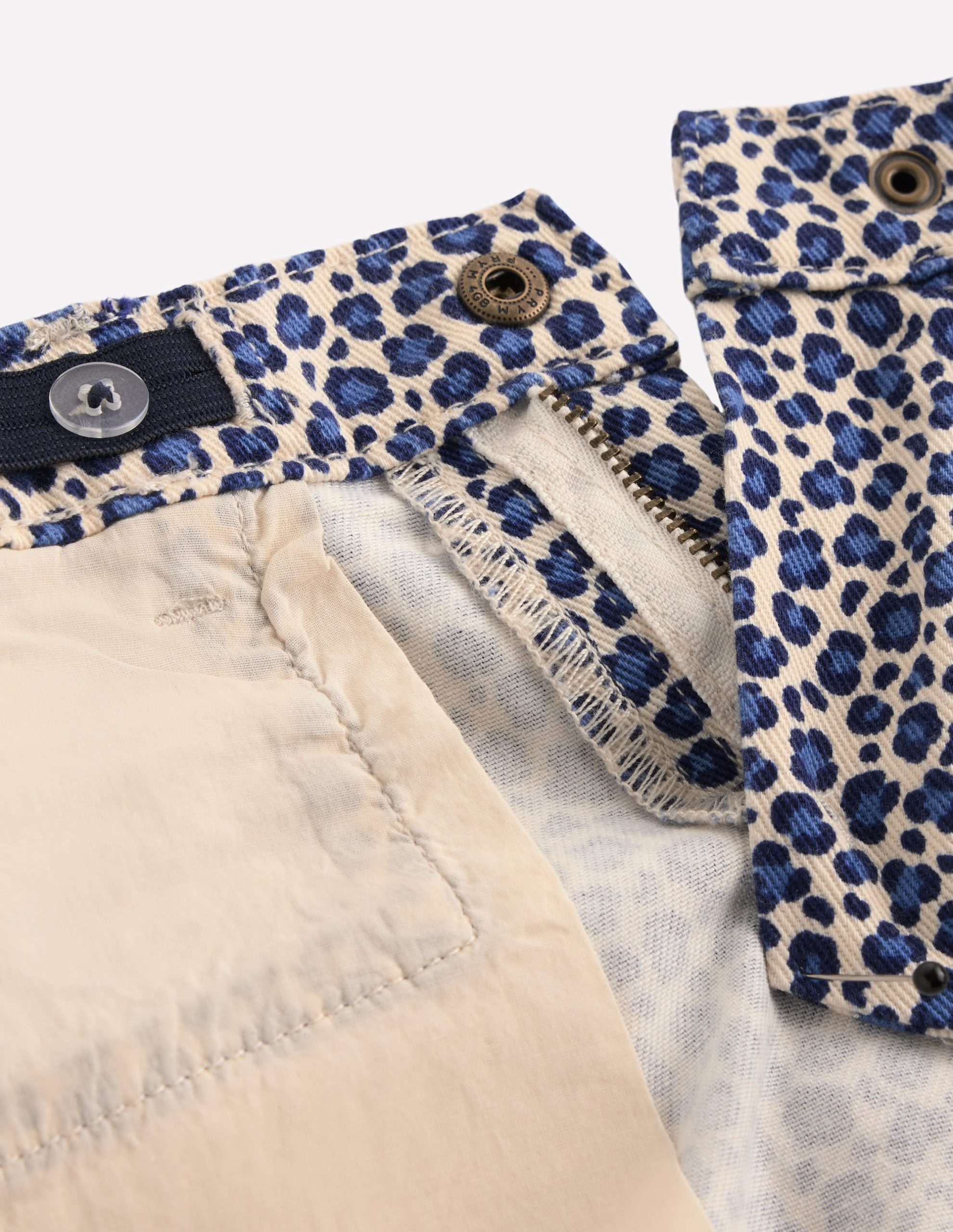Wide Leg Jeans-Calico White/ Blue Leopard - Image 4
