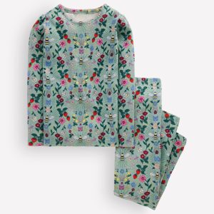 Snug Long John Pajamas-Bee Garden