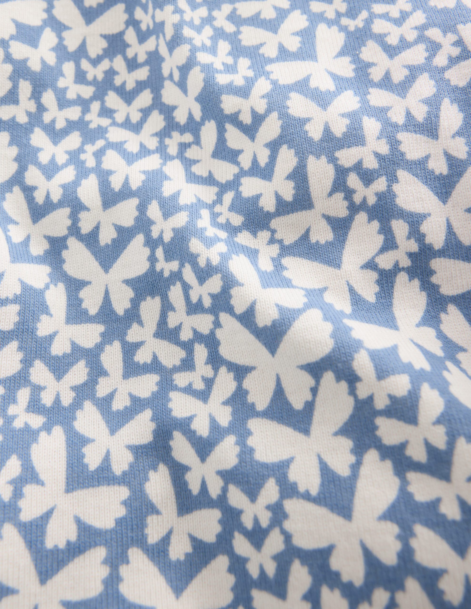 Snug Henley Pajamas-Blue Butterflies - Image 3
