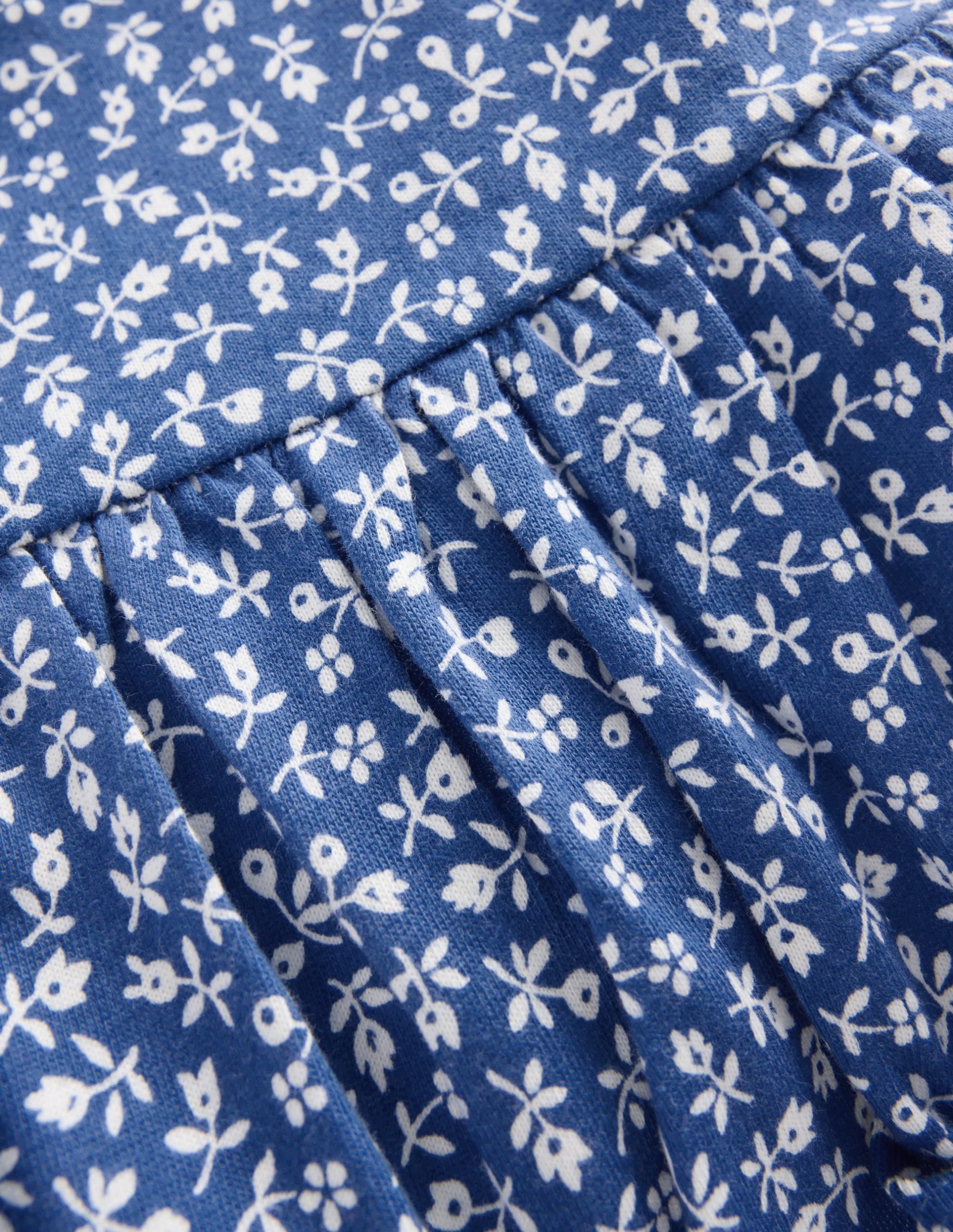 Short Sleeve Peplum Top-Bluejay Ditsy Floral - Image 3