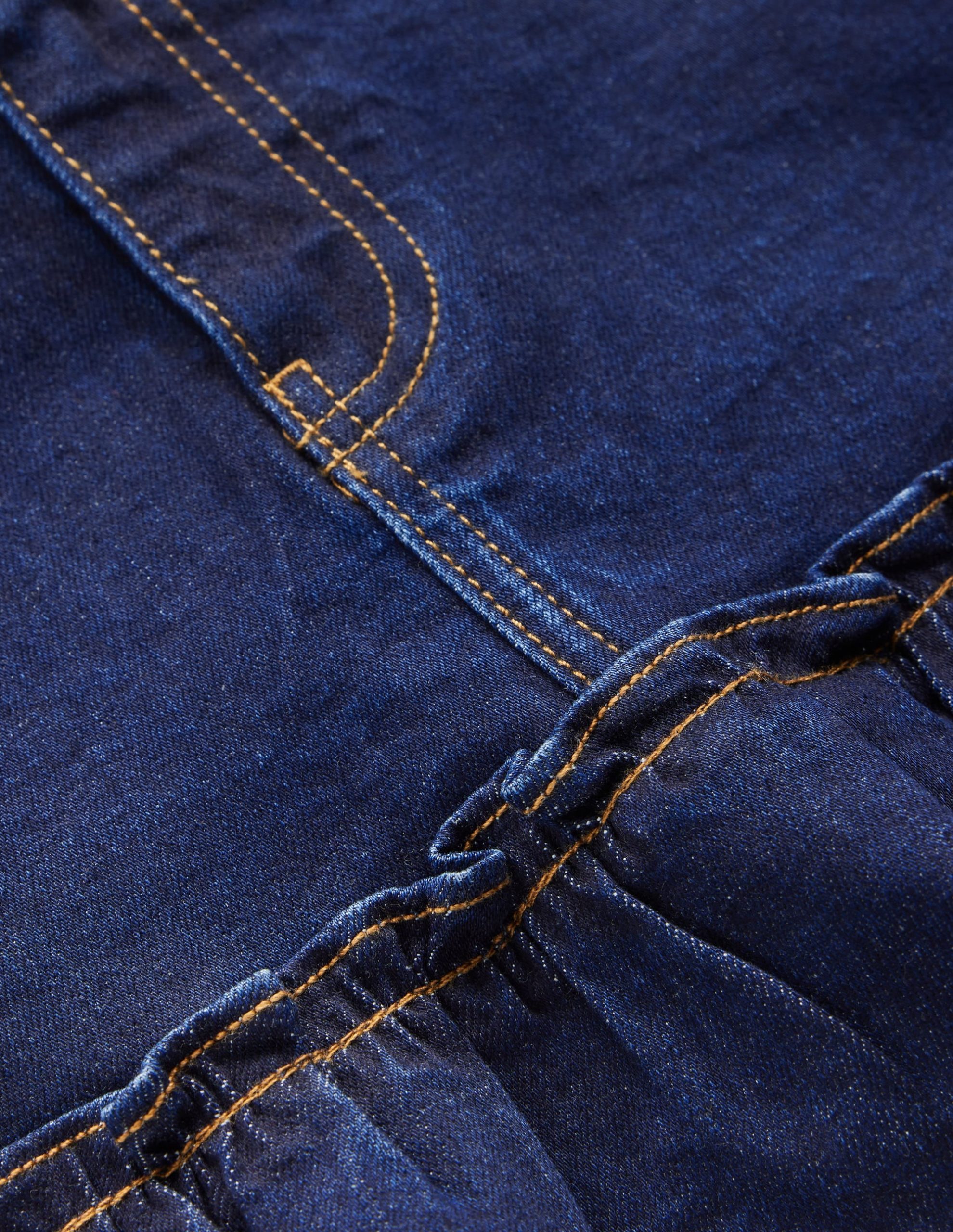 Frill Hem Denim Skirt-Dark Wash - Image 6
