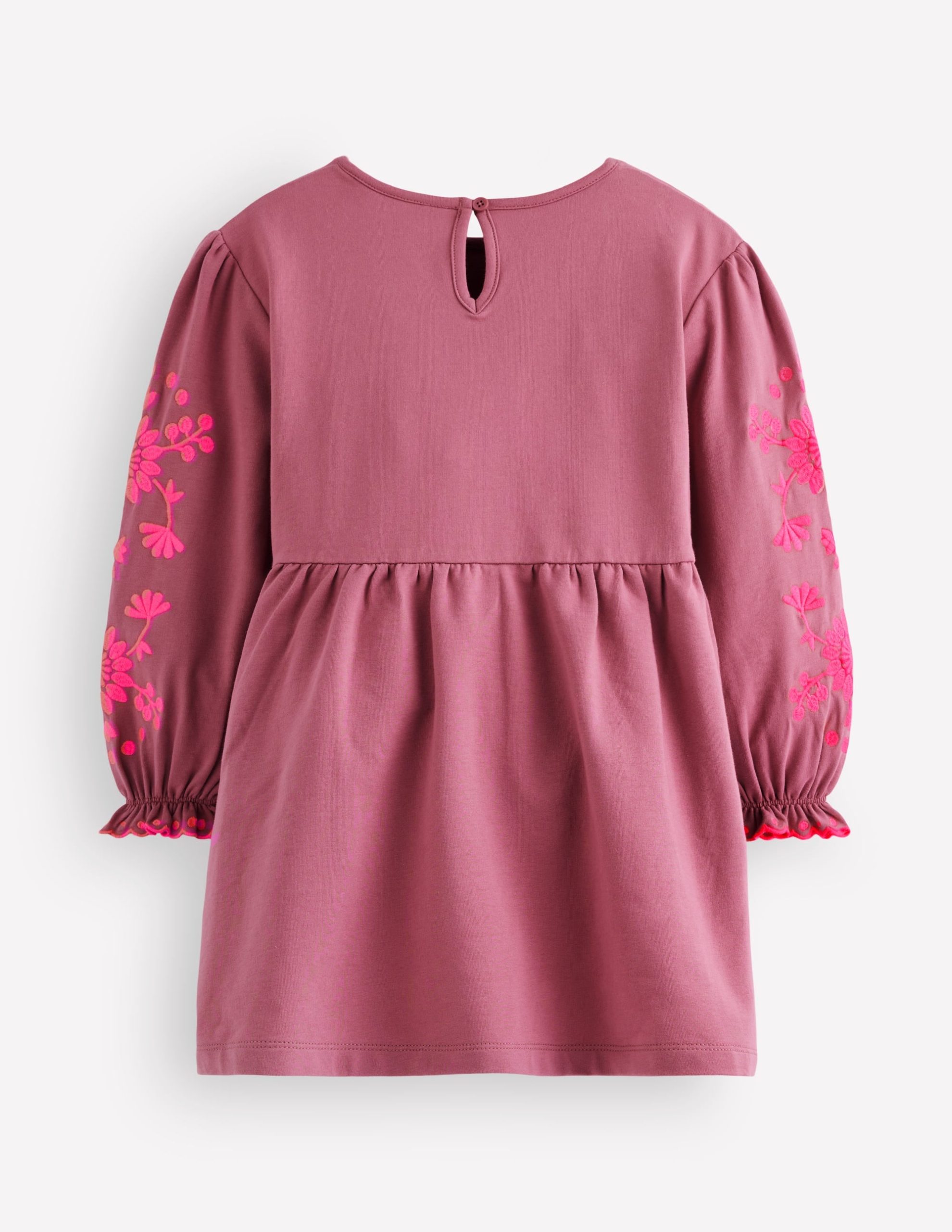 Embroidered Sleeve Dress-Spring Blossom Pink - Image 2
