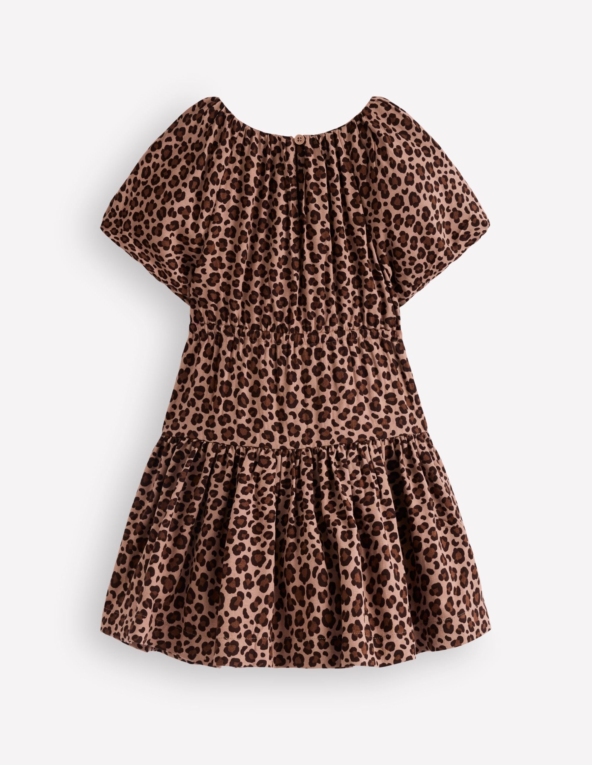 Bow Waist Woven Dress-Leopard Print - Image 2