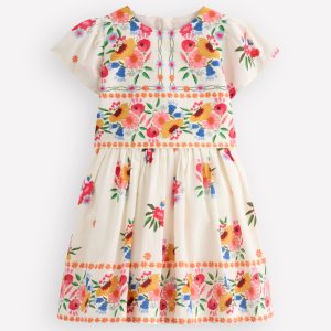 Pretty Cape Dress-Multi Vintage Floral Placement