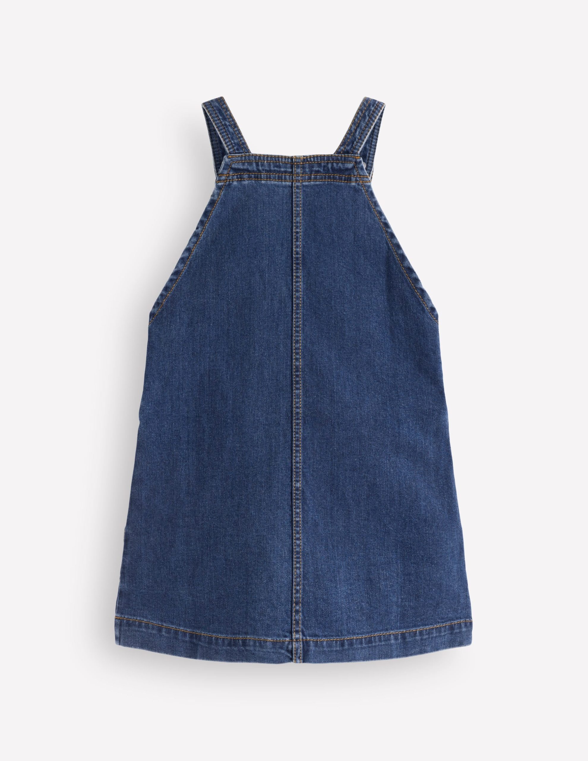 Adeline A-line Overalls Dress-Plain Denim - Image 2