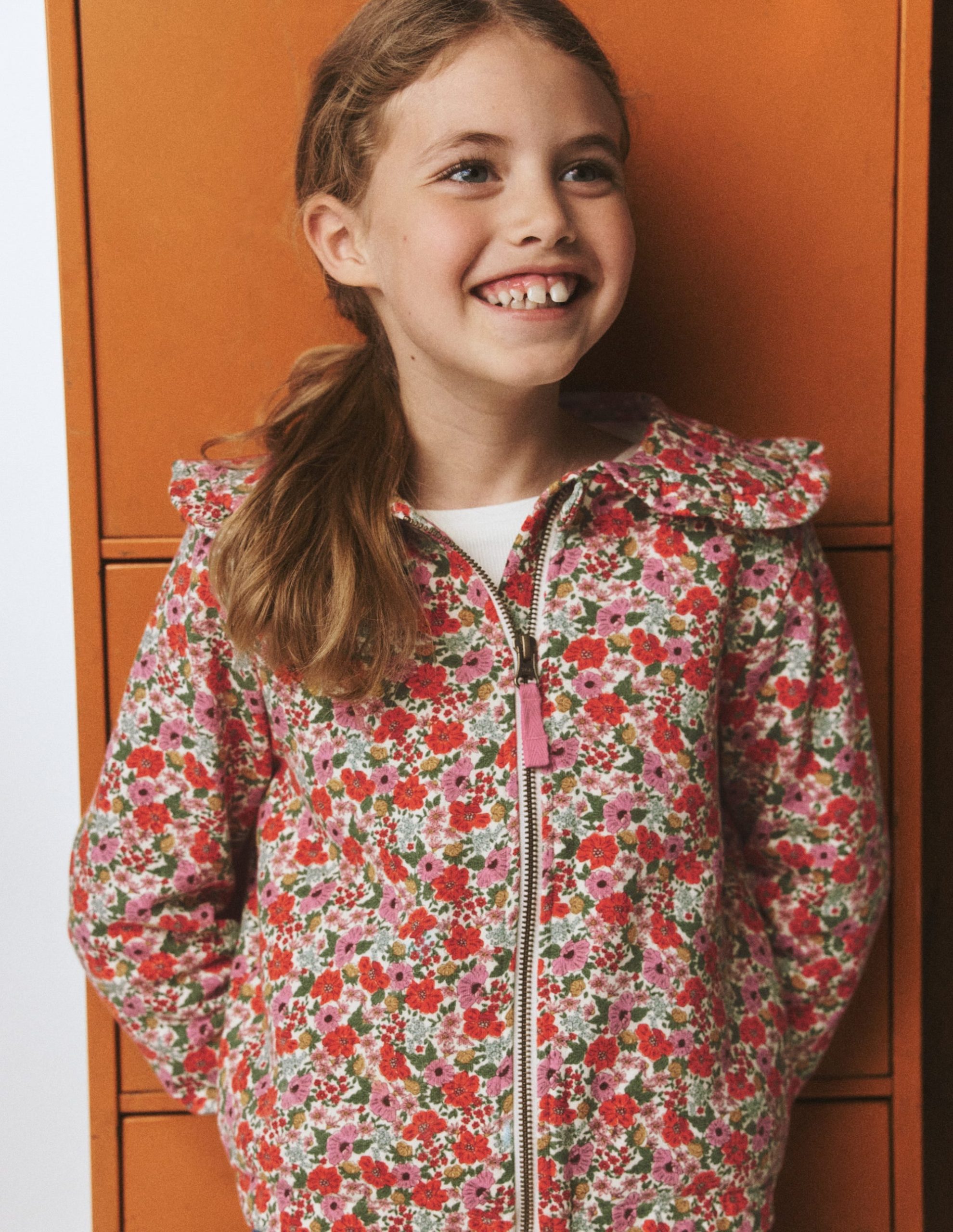 Fleece Lined Zip-Through-Floral - Image 4