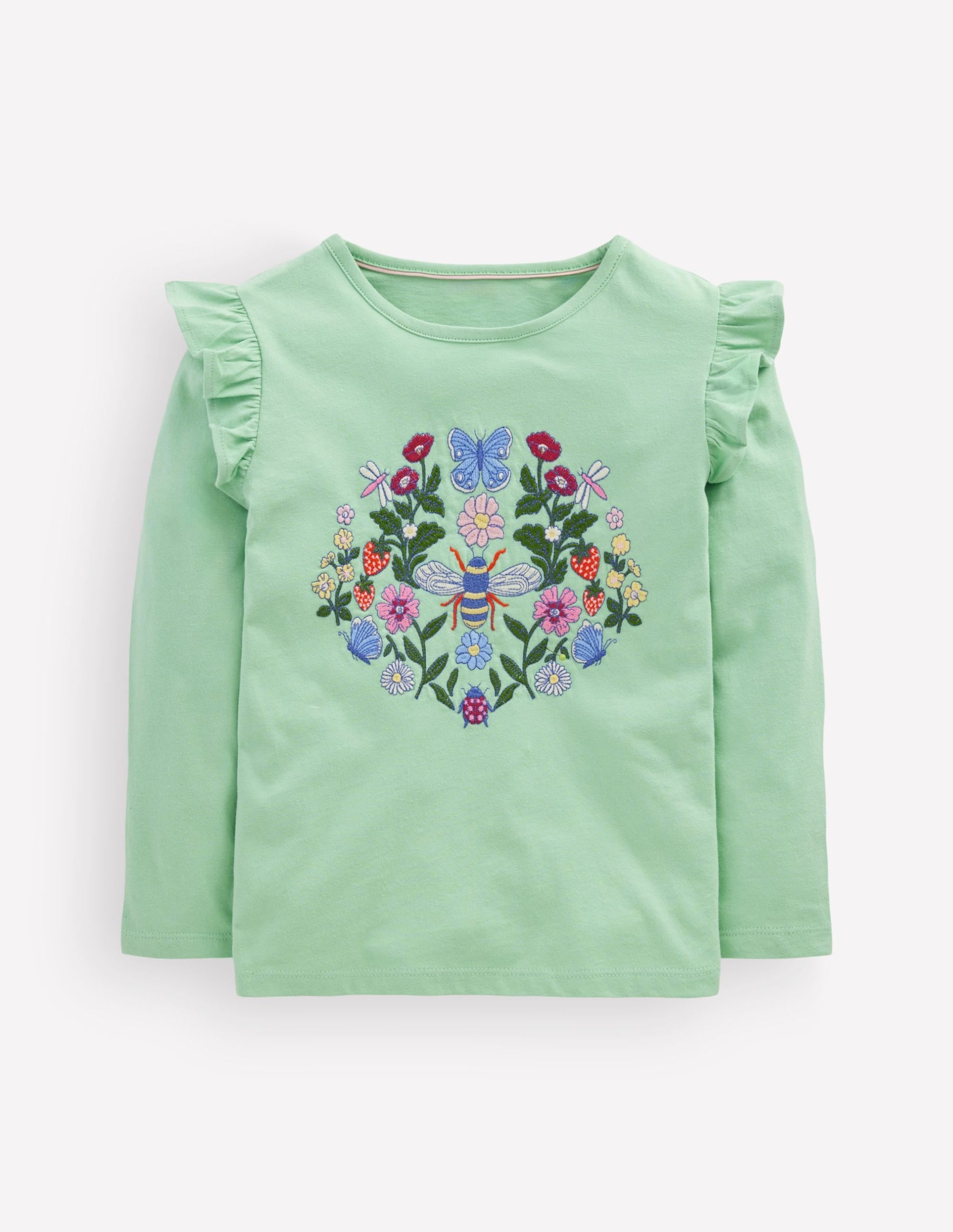 Long Sleeve Superstitch Tee-Pistachio Green Bee