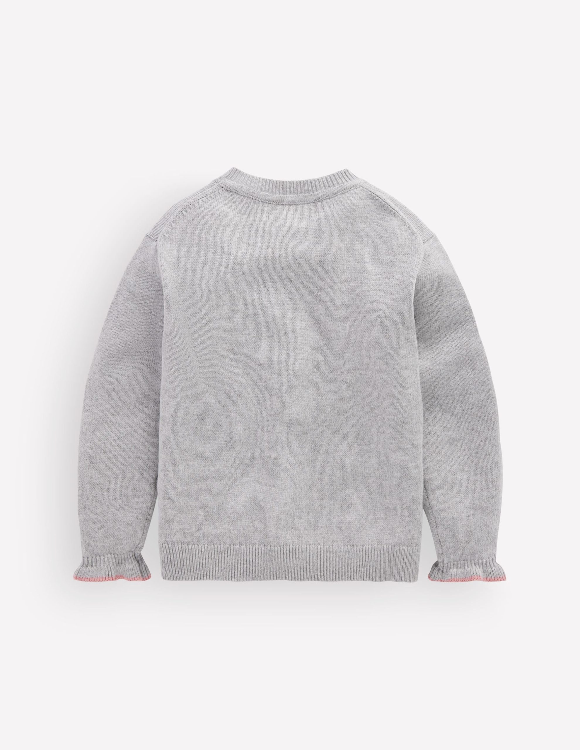 Everyday Frilled Cardigan-Grey Marl - Image 4