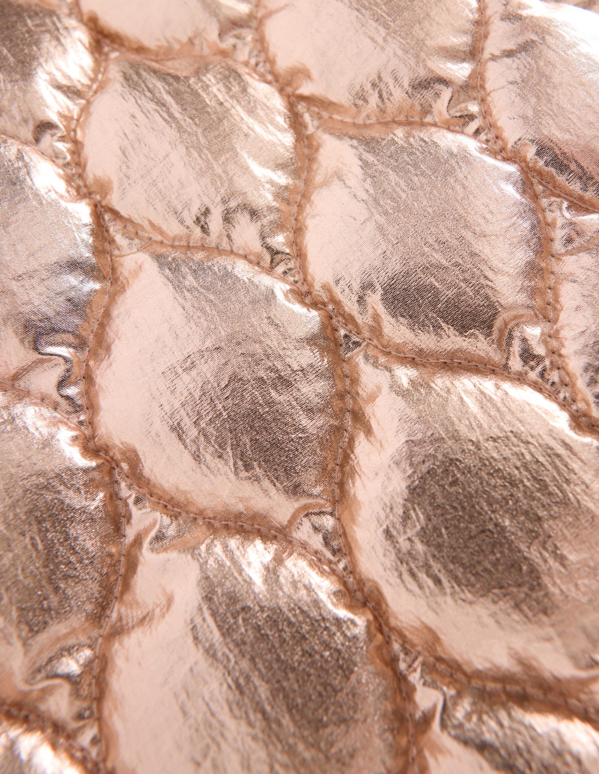 Quilted Bomber Jacket-Gold Metallic - Image 3