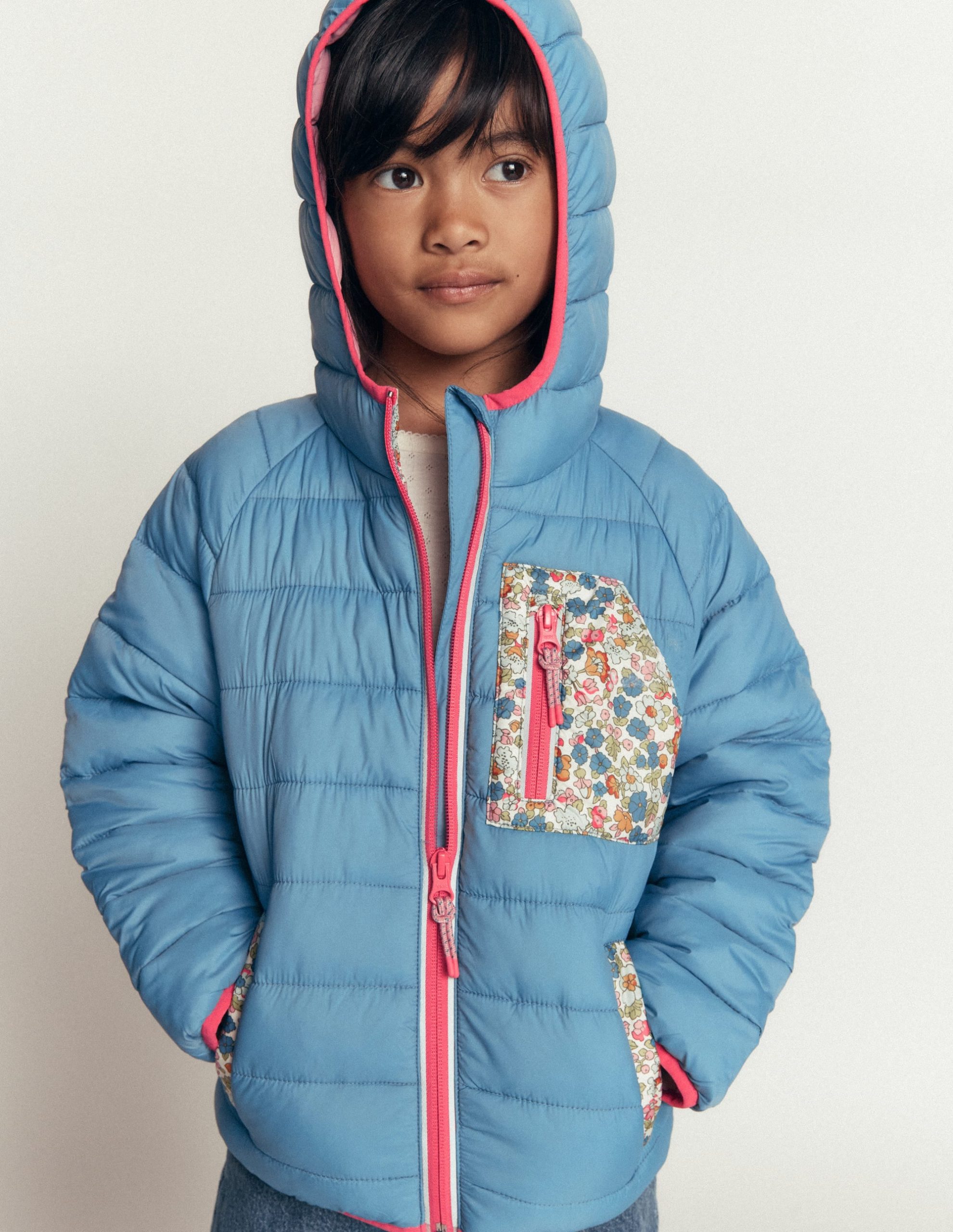 Pack-away Padded Jacket-Blue - Image 2