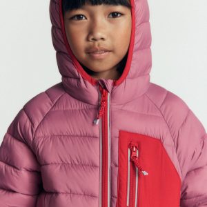 Pack-away Padded Jacket-Pink Heather