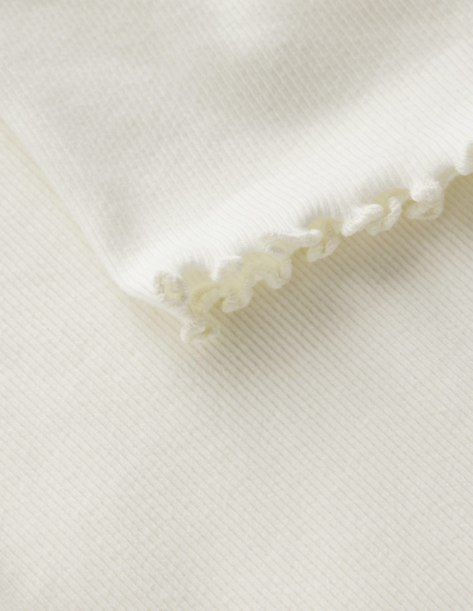 Short Sleeve Rib T-Shirt-Soft Ivory - Image 3