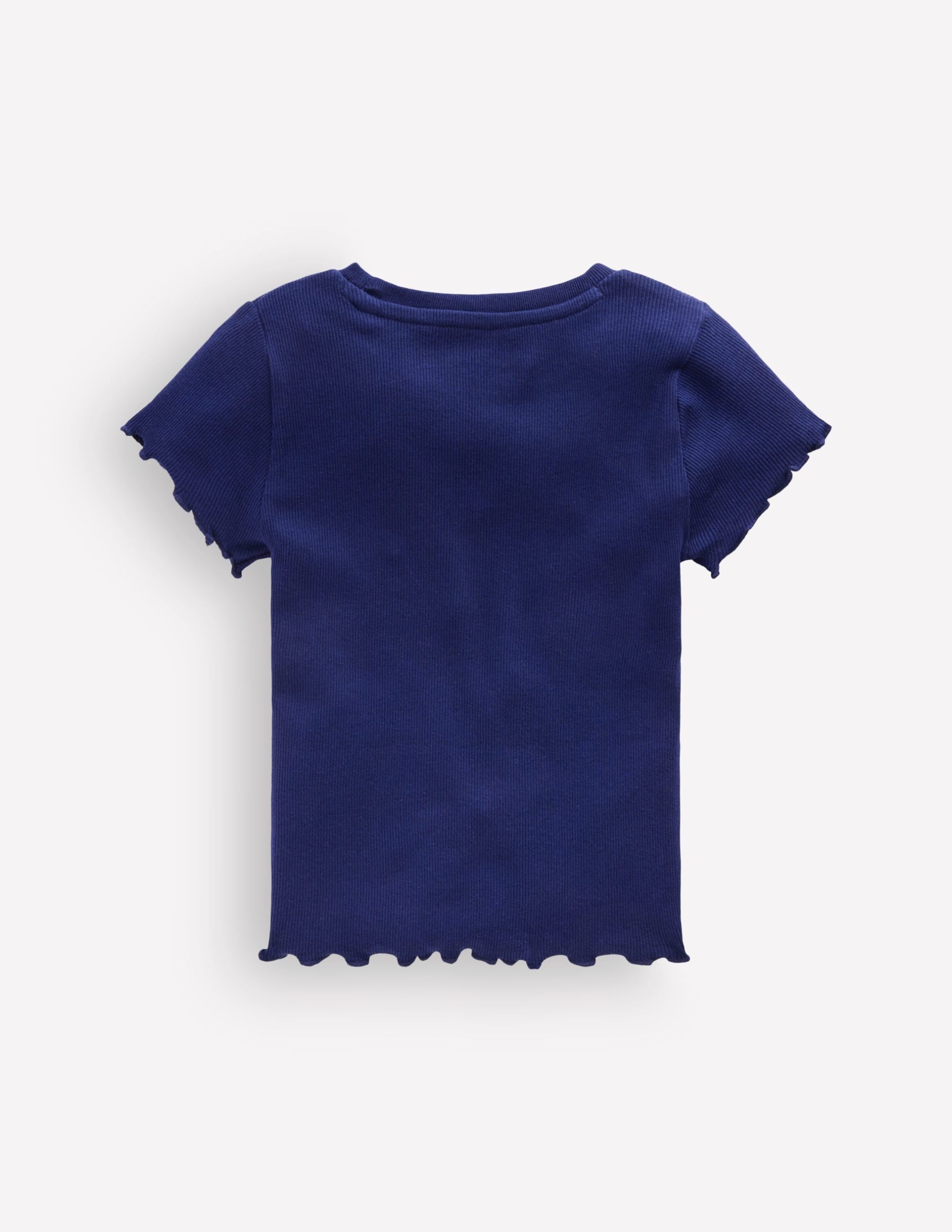 Short Sleeve Rib T-Shirt-College Navy - Image 2