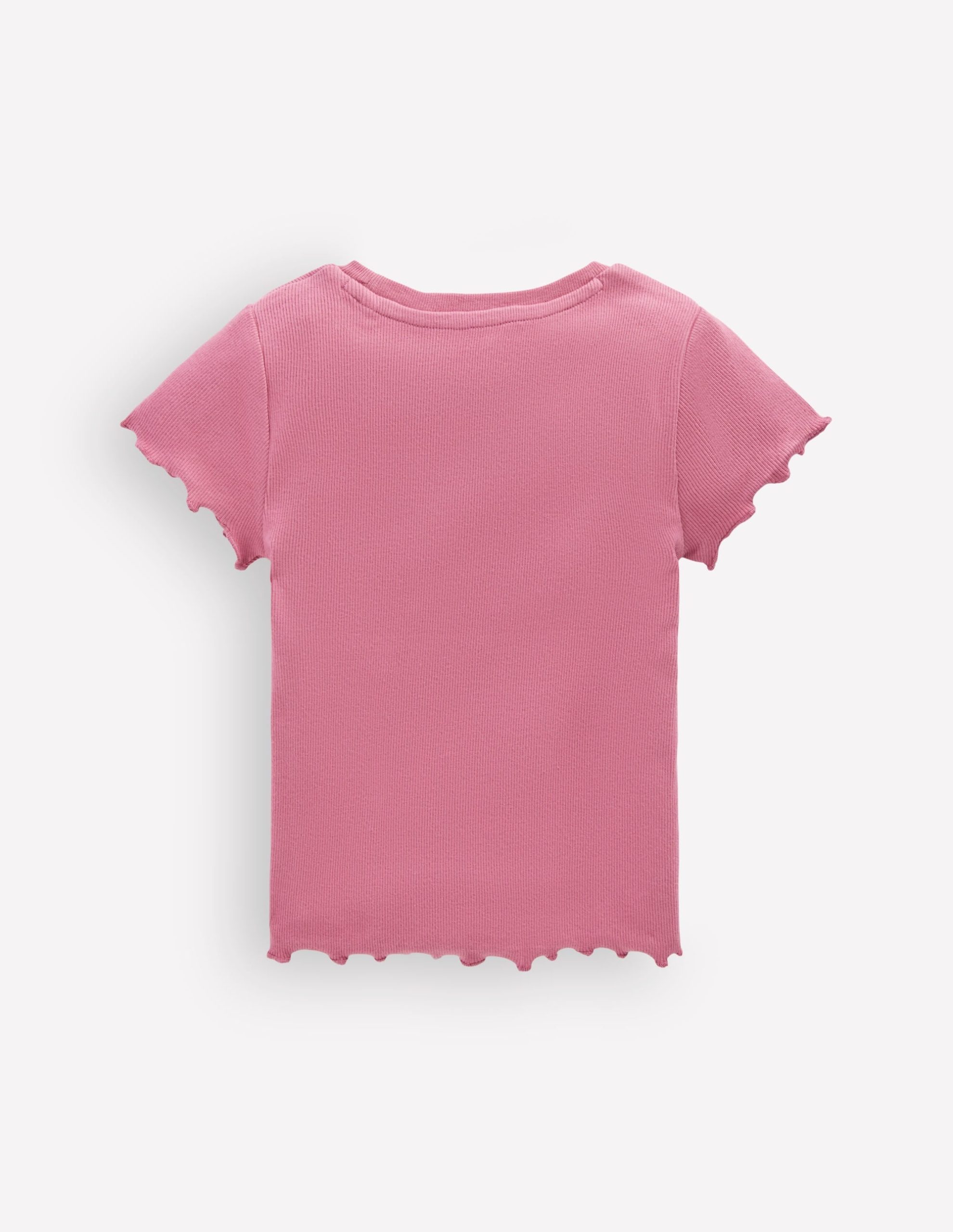 Short Sleeve Rib T-Shirt-Pink Heather - Image 2