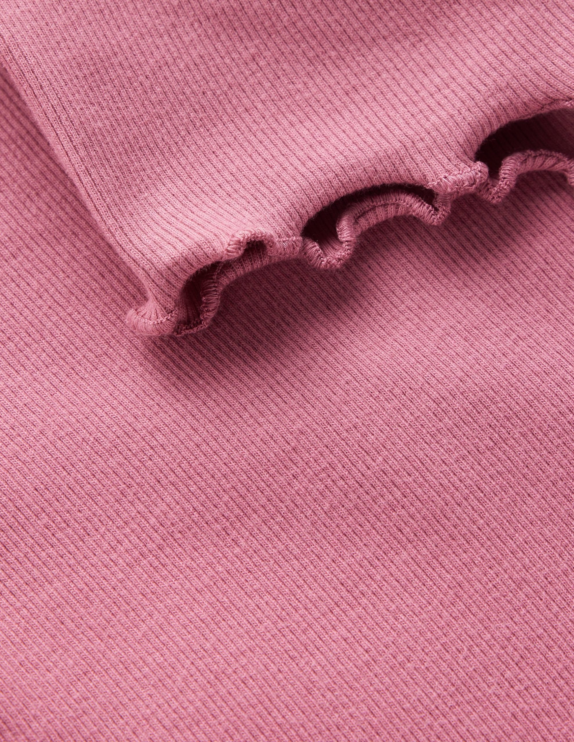 Short Sleeve Rib T-Shirt-Pink Heather - Image 3
