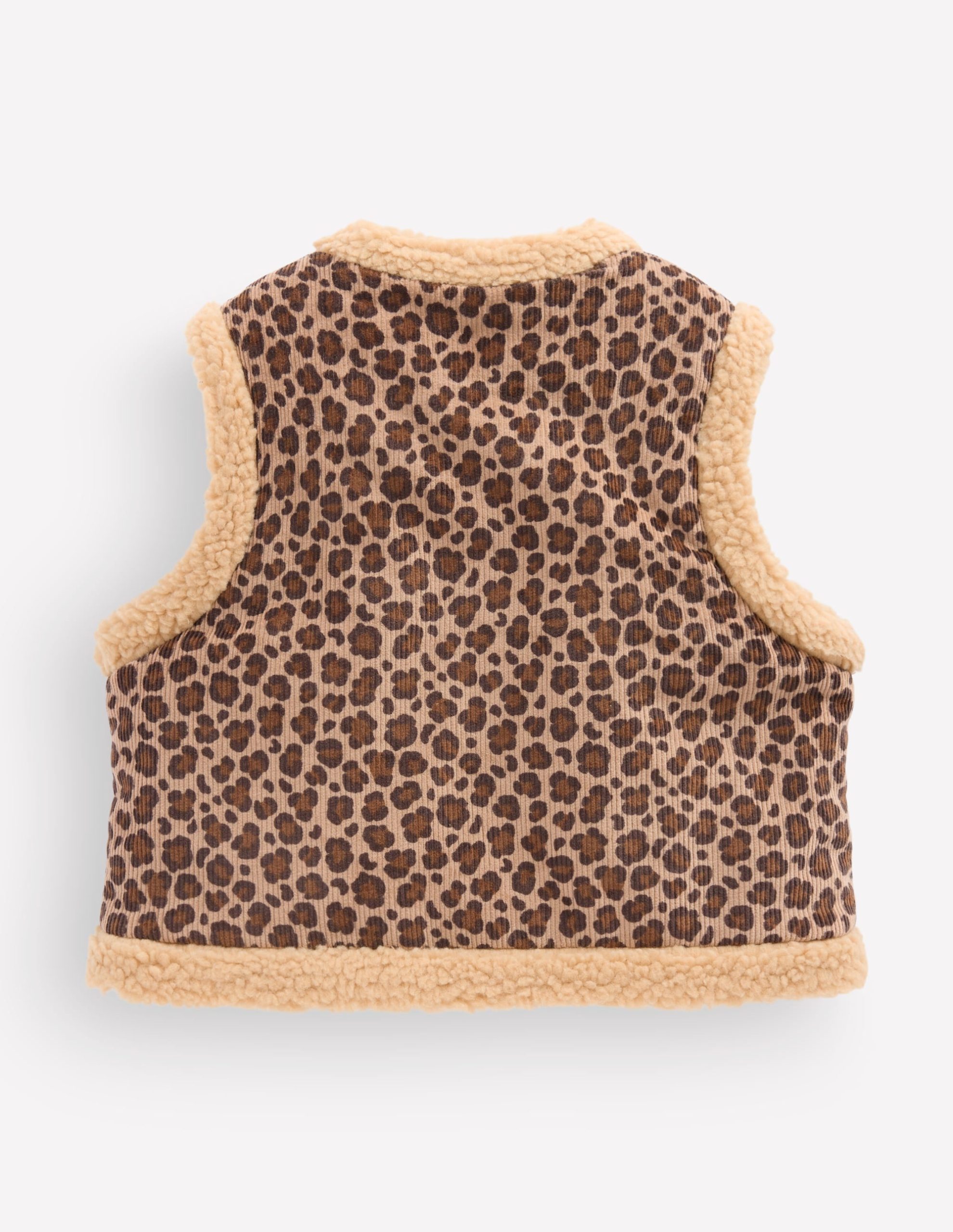 Borg Trim Vest-Brown Leopard - Image 2