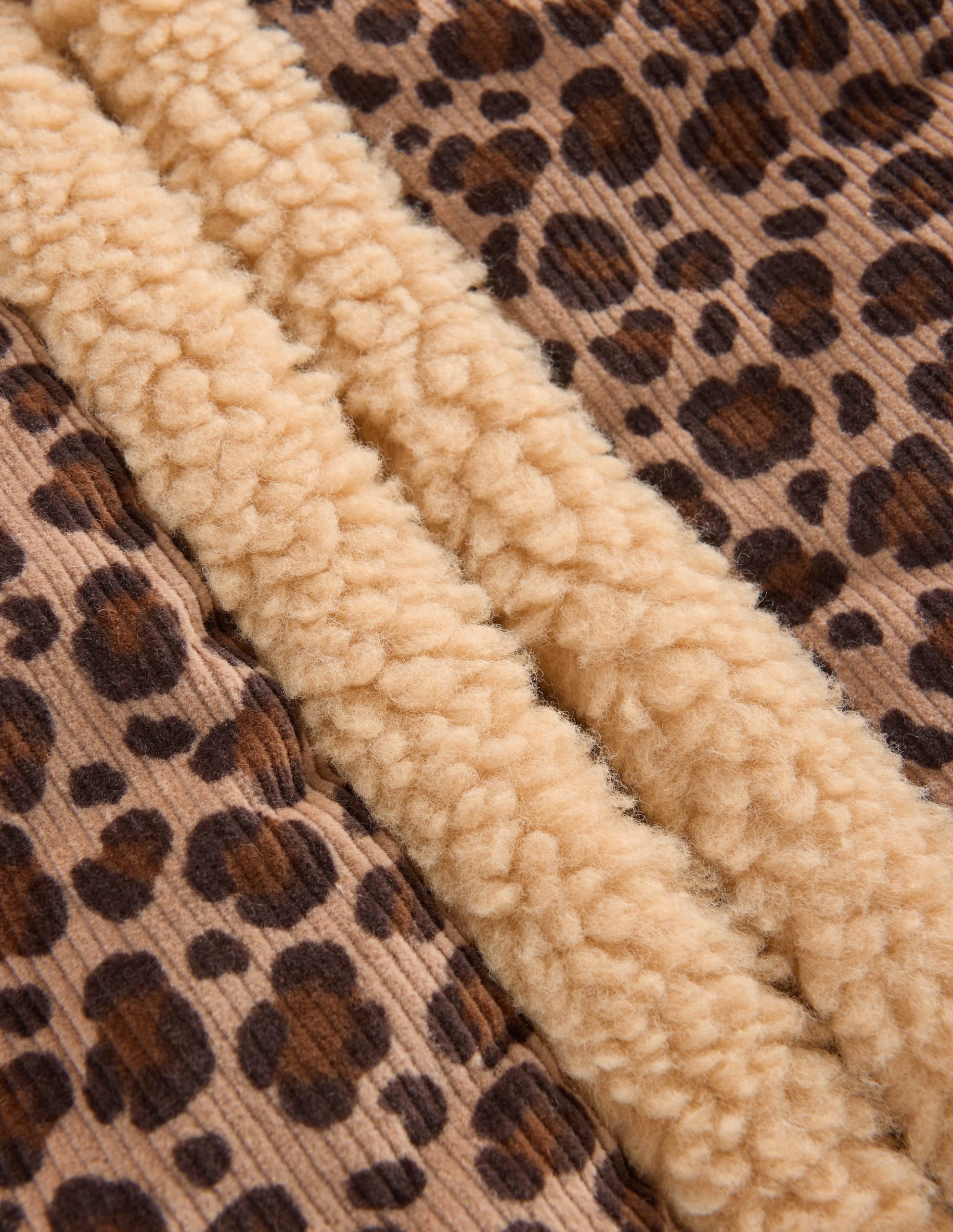 Borg Trim Vest-Brown Leopard - Image 3