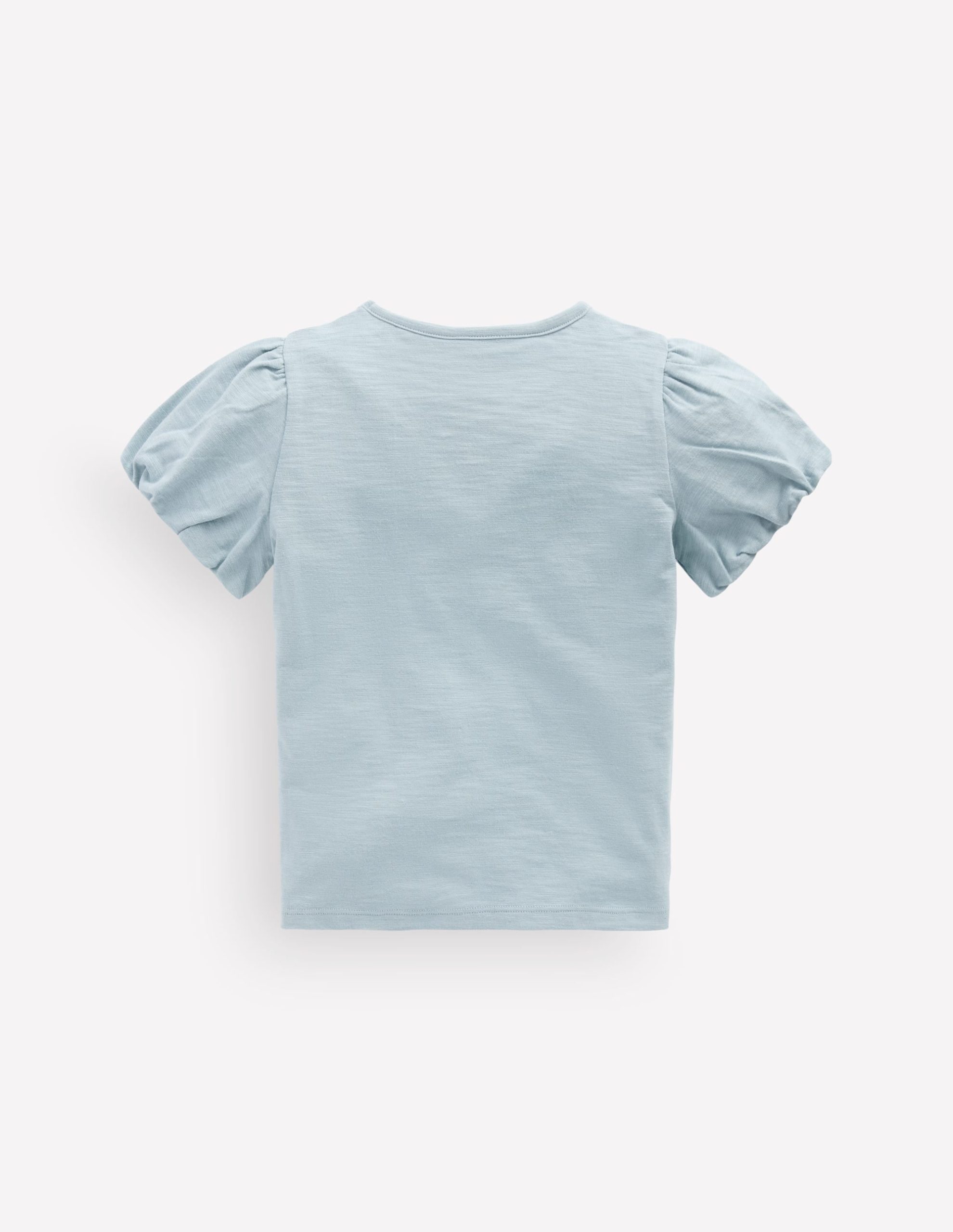 Puff Sleeve Jersey Top-Cornish Blue - Image 2