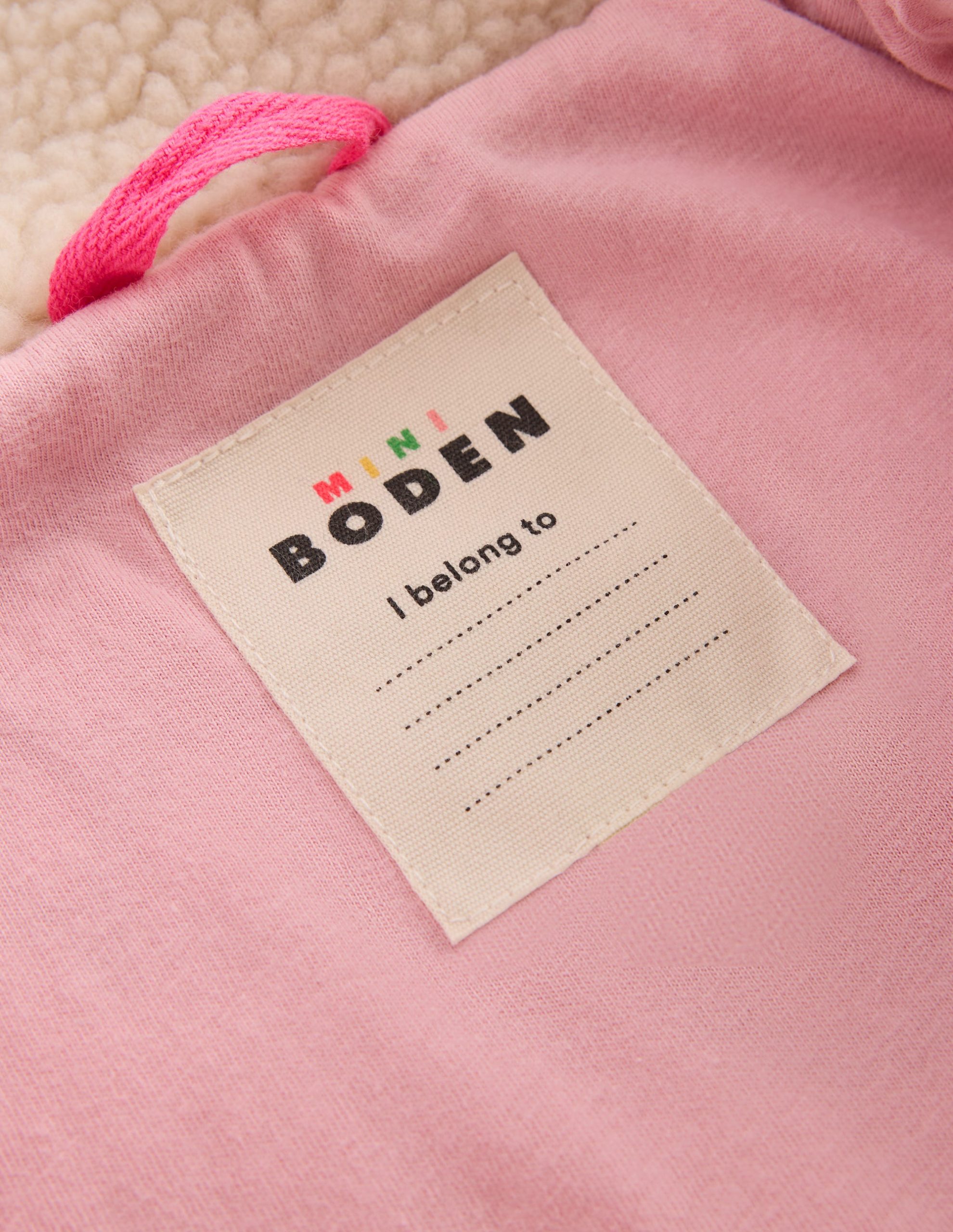 Collared Borg Jacket-Ivory Borg Logo - Image 5
