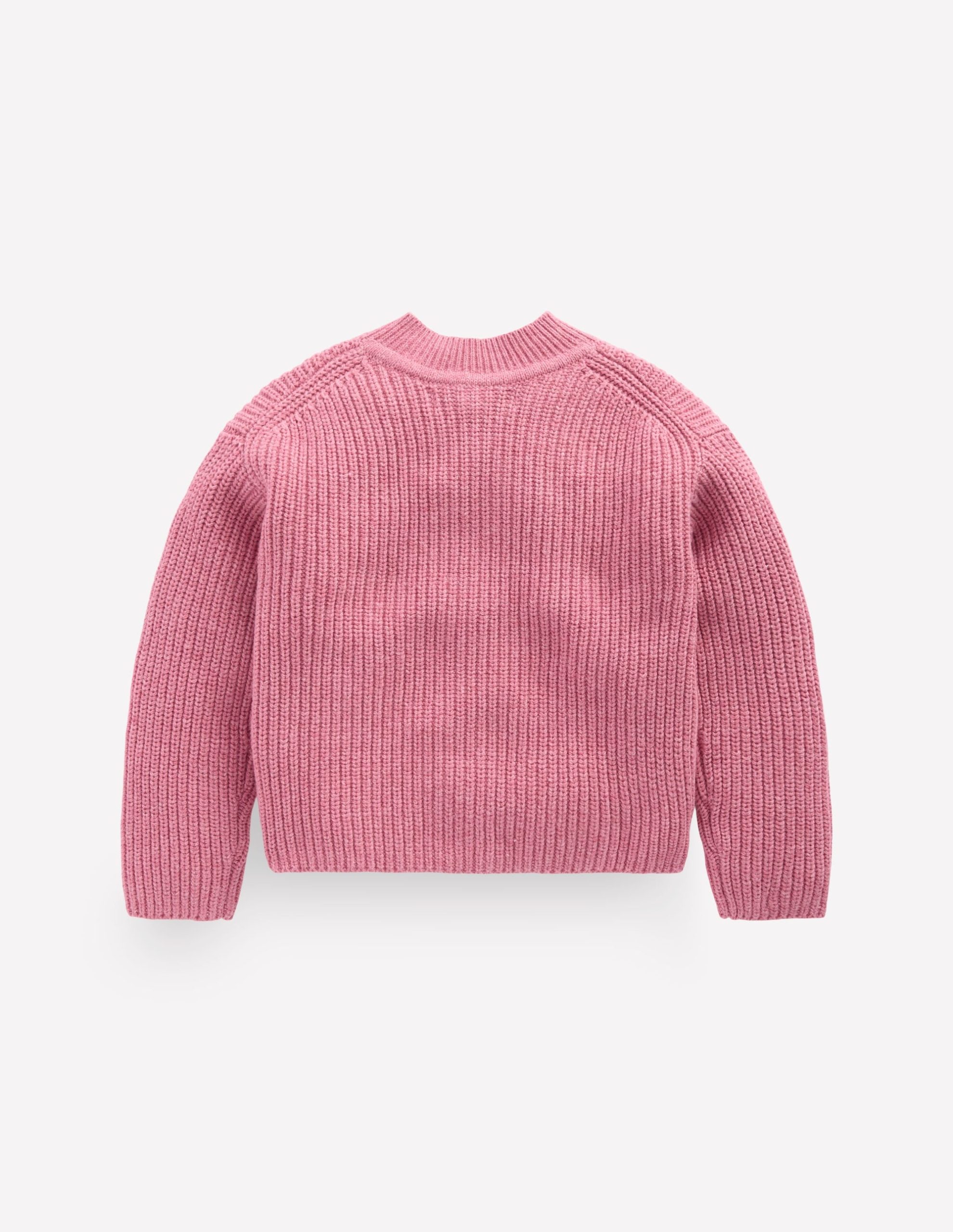 Chunky Everyday Cardigan-Pink Heather Marl - Image 2