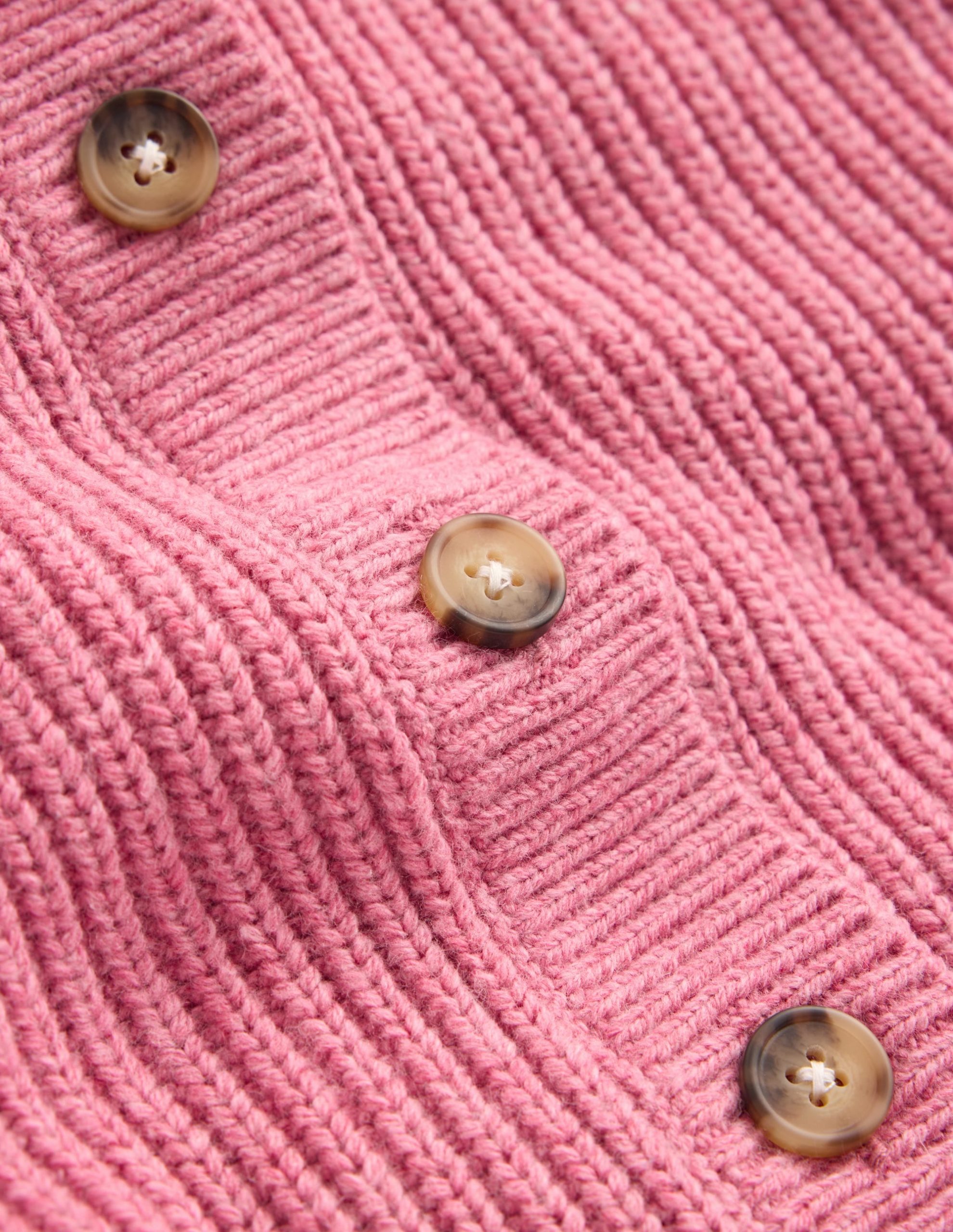 Chunky Everyday Cardigan-Pink Heather Marl - Image 3