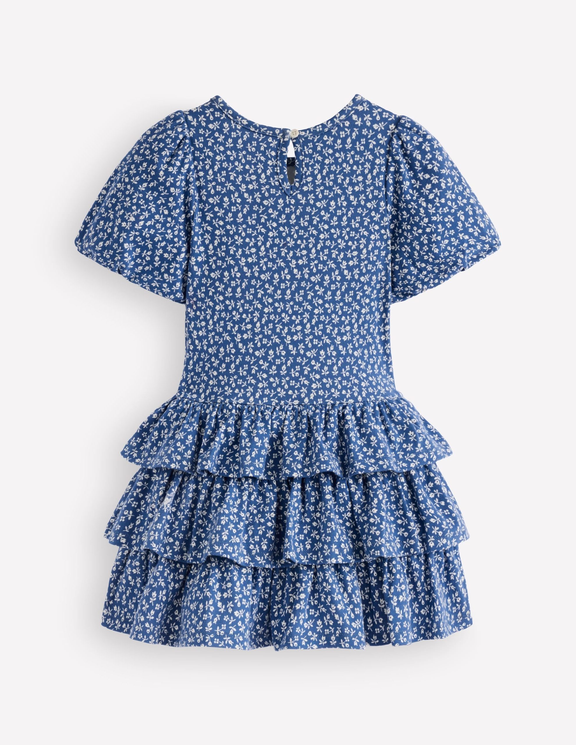 Ruffle Skirt Jersey Dress-Bluejay Ditsy Floral - Image 2