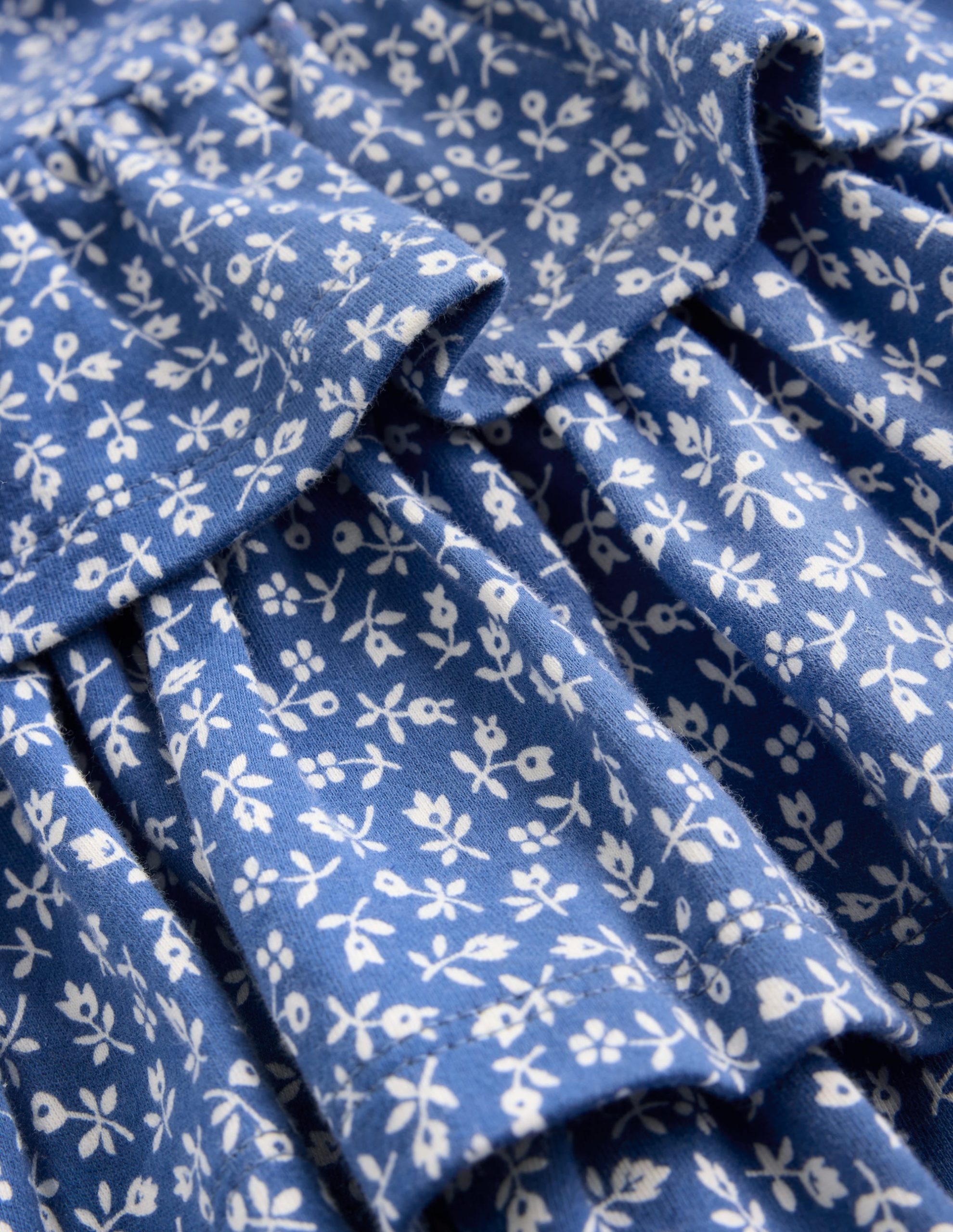 Ruffle Skirt Jersey Dress-Bluejay Ditsy Floral - Image 3