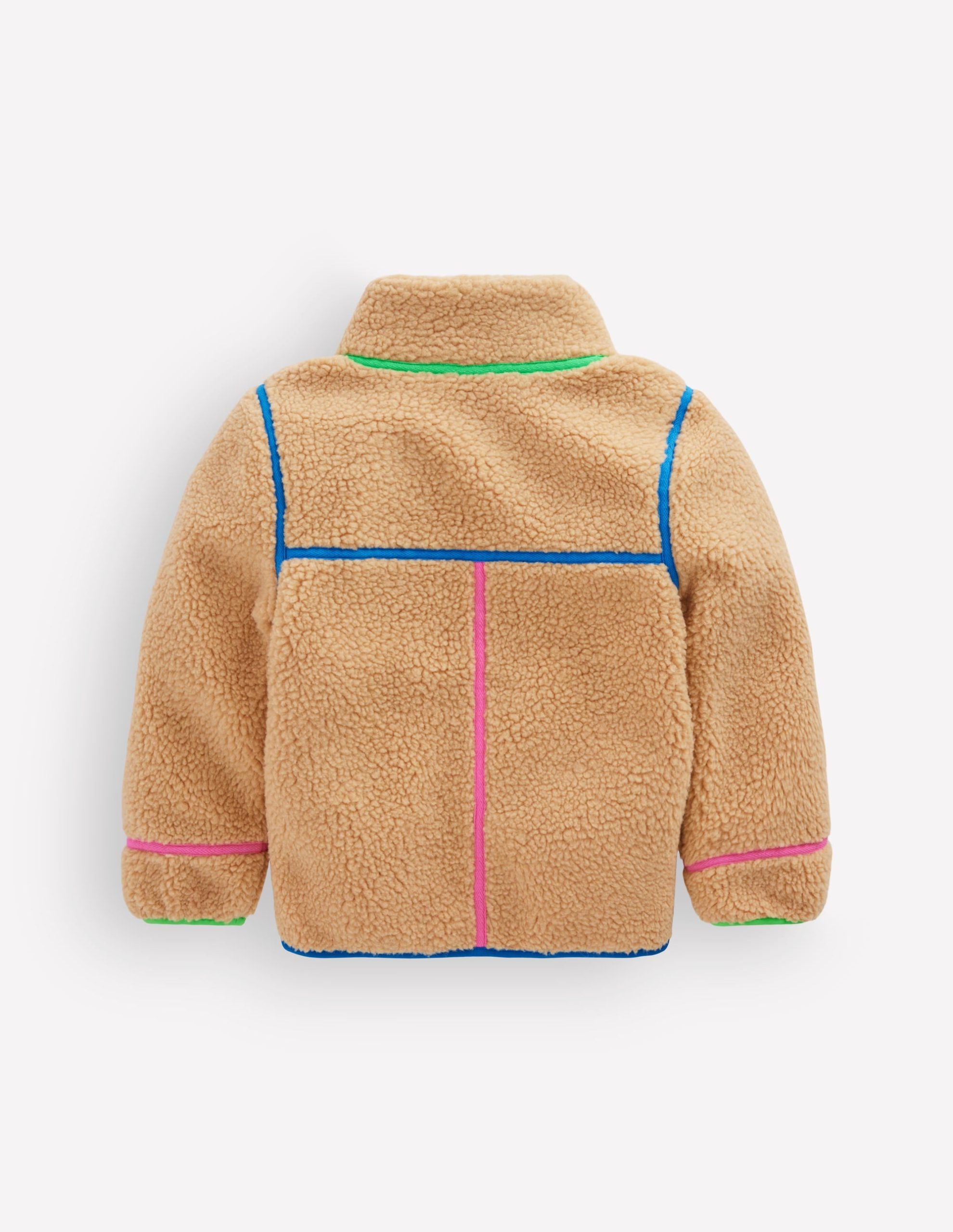 Fun Borg Mix Fleece-Rainbow Trim Borg - Image 2