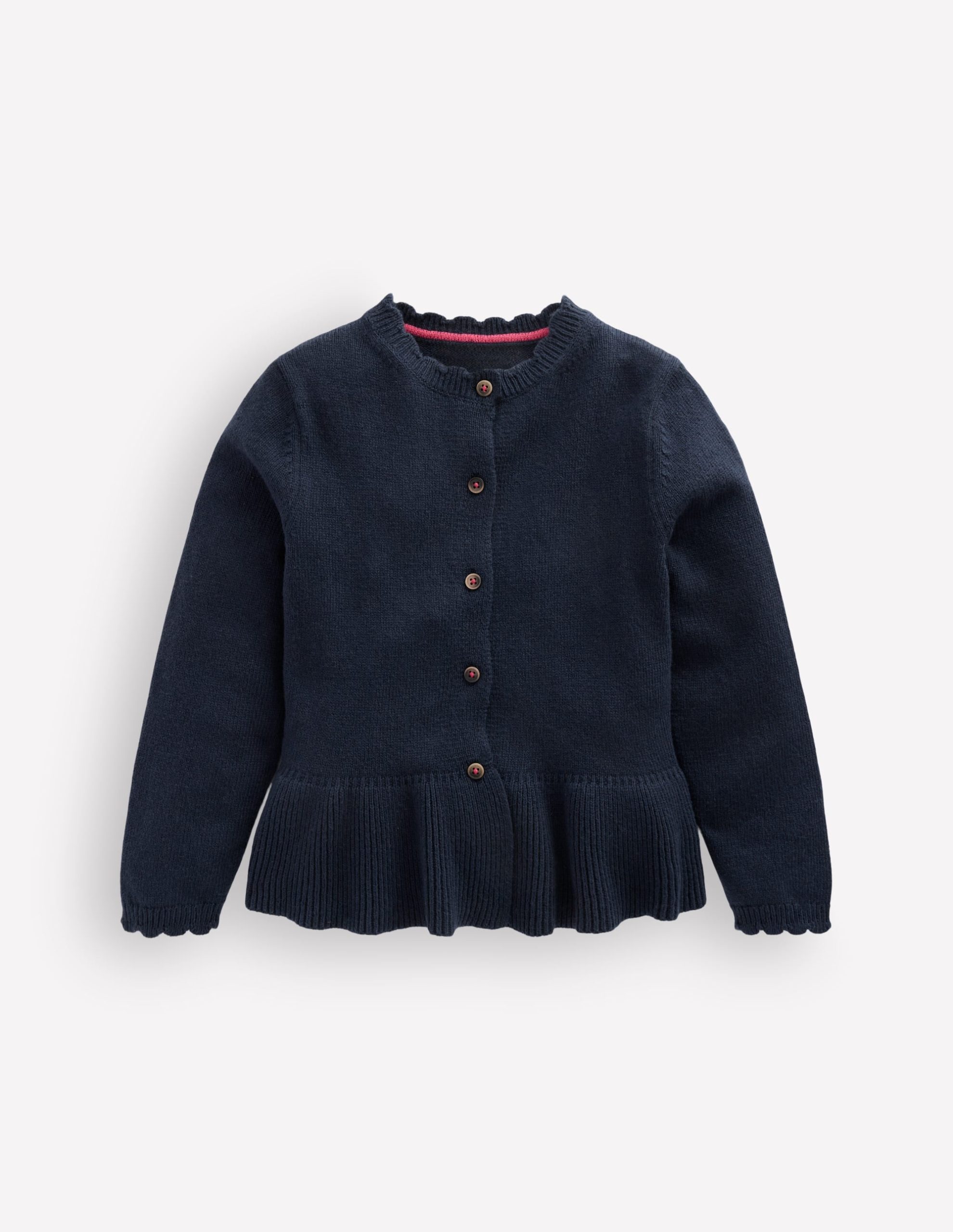 Pretty Peplum Cardigan-Navy - Image 3