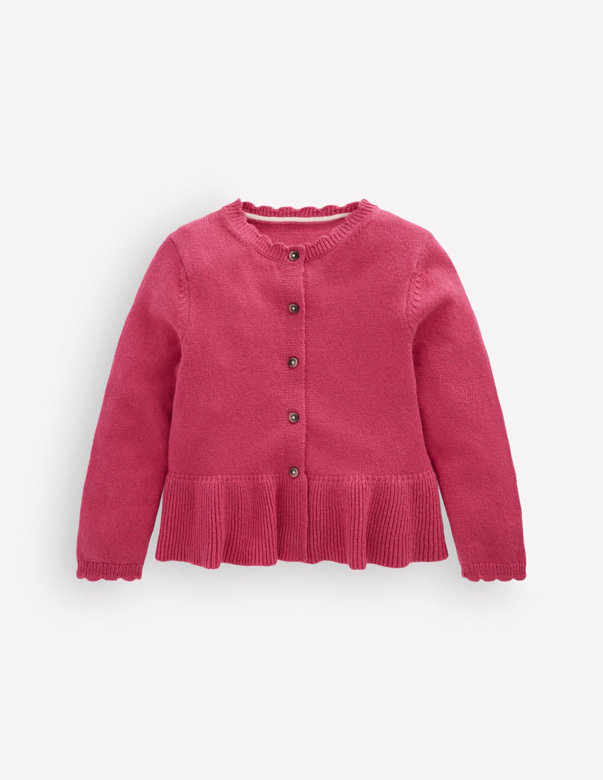 Pretty Peplum Cardigan-Winter Blush