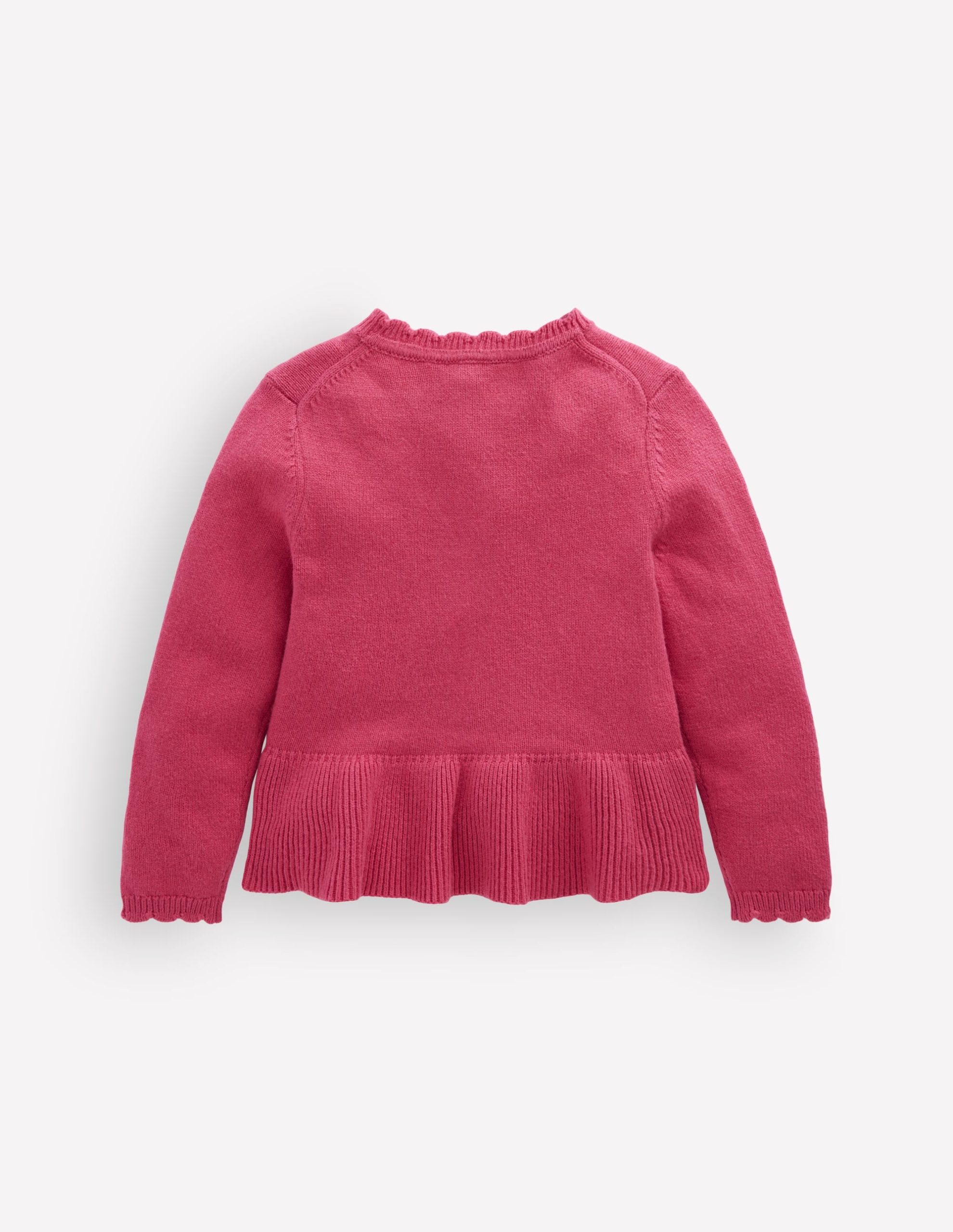 Pretty Peplum Cardigan-Winter Blush - Image 2