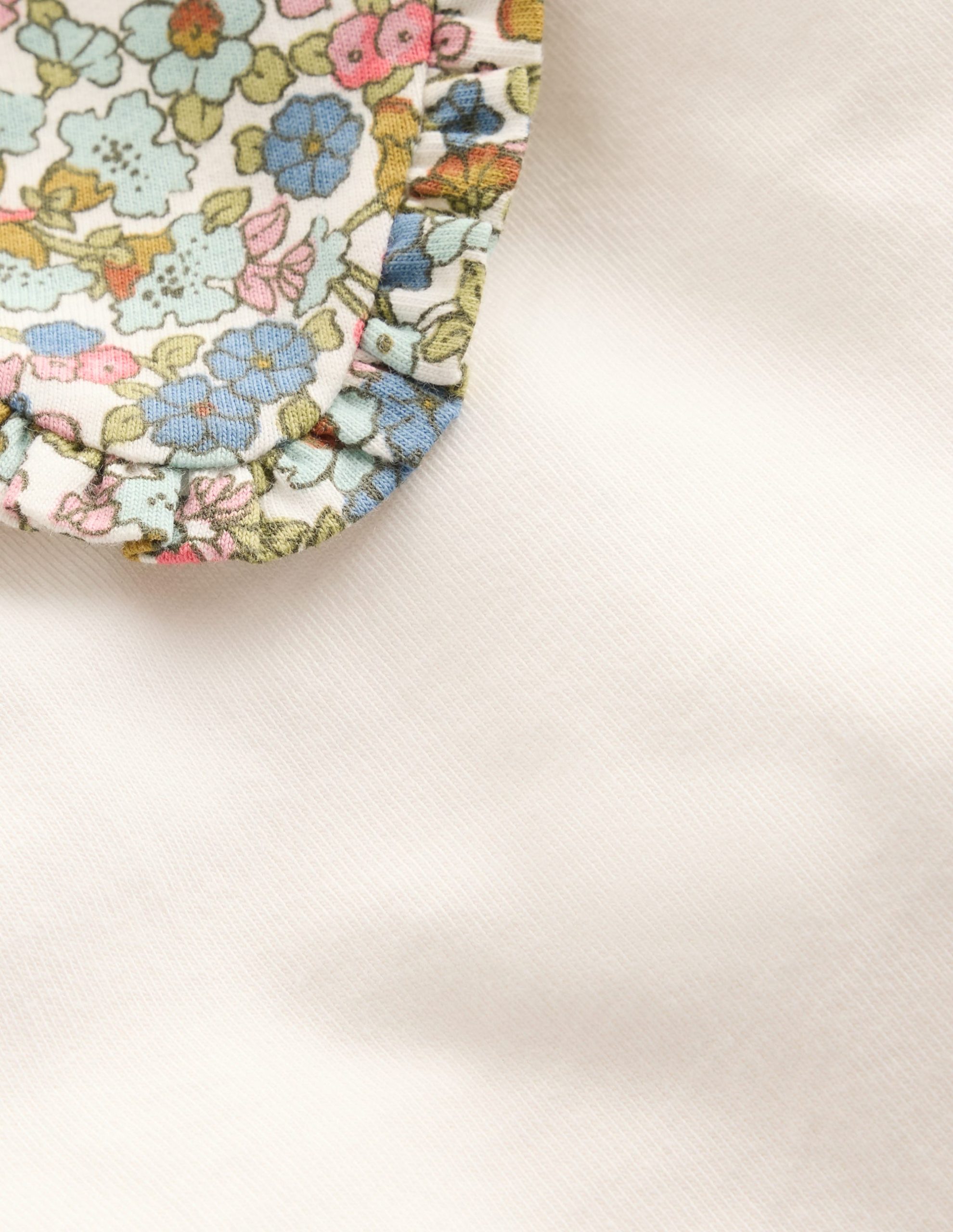 Collared Breton Jersey Top-Ivory and Blue Floral - Image 3