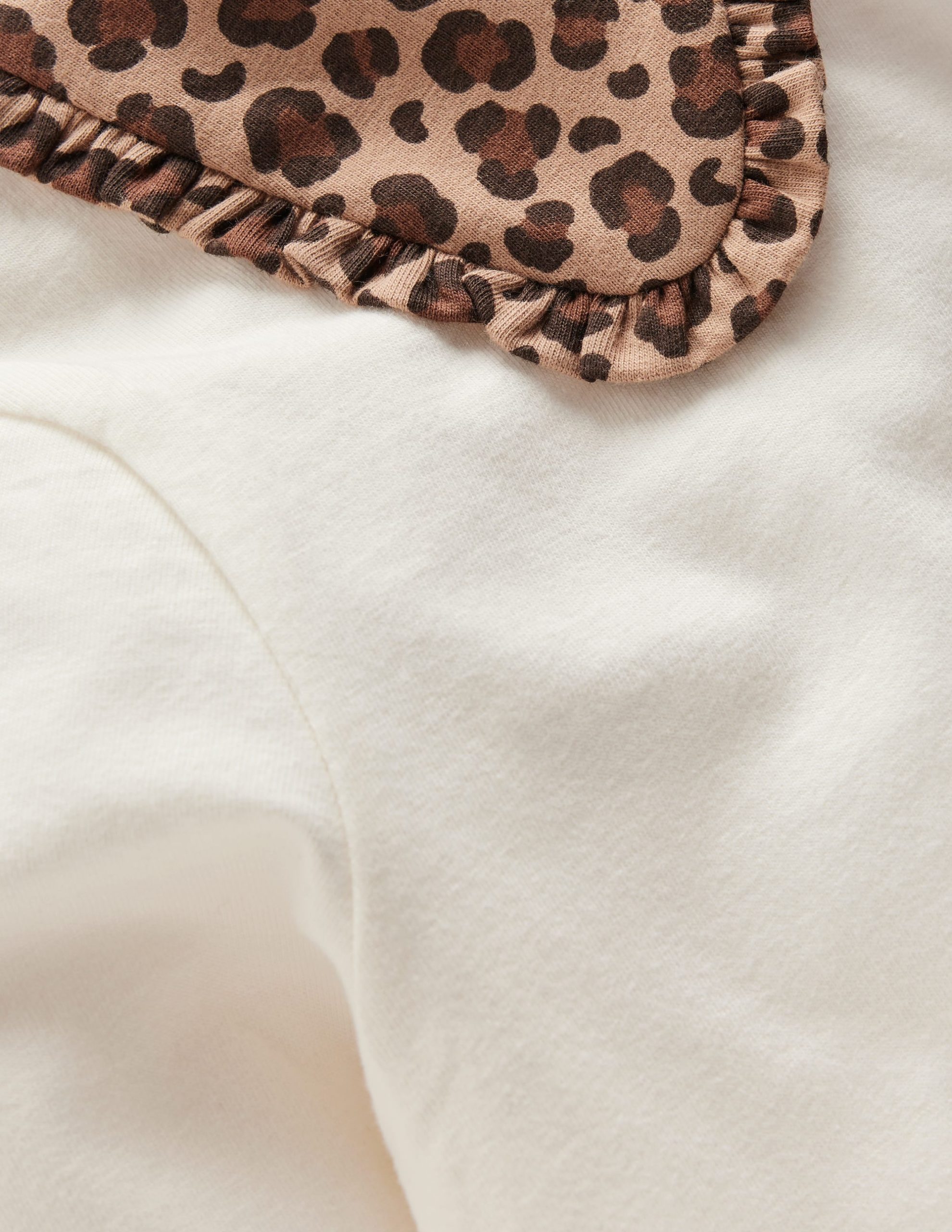 Collared Breton Jersey Top-Soft Ivory Leopard - Image 3