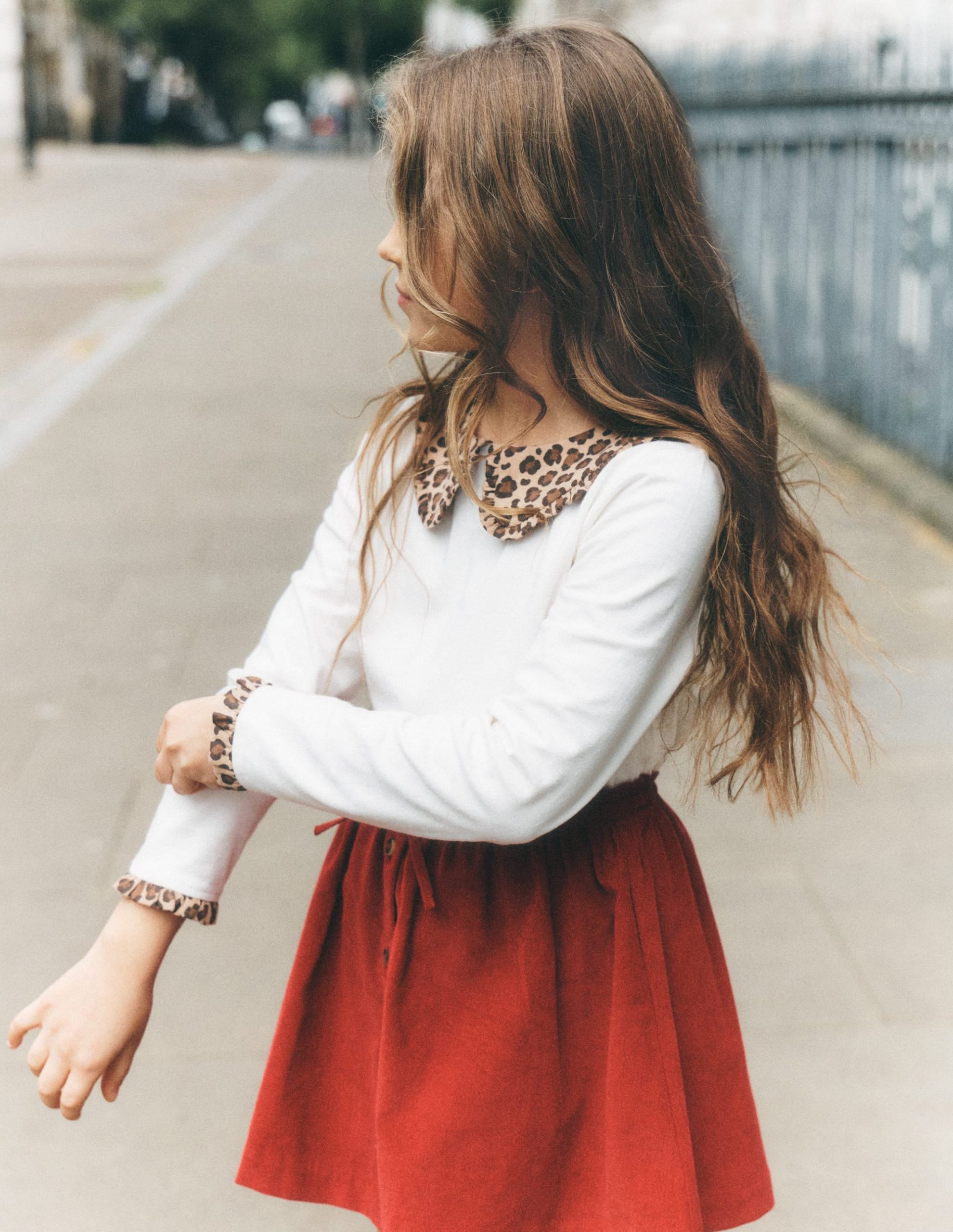 Collared Breton Jersey Top-Soft Ivory Leopard - Image 4