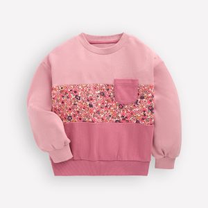 Relaxed Panel Sweatshirt-Formica Pink Floral