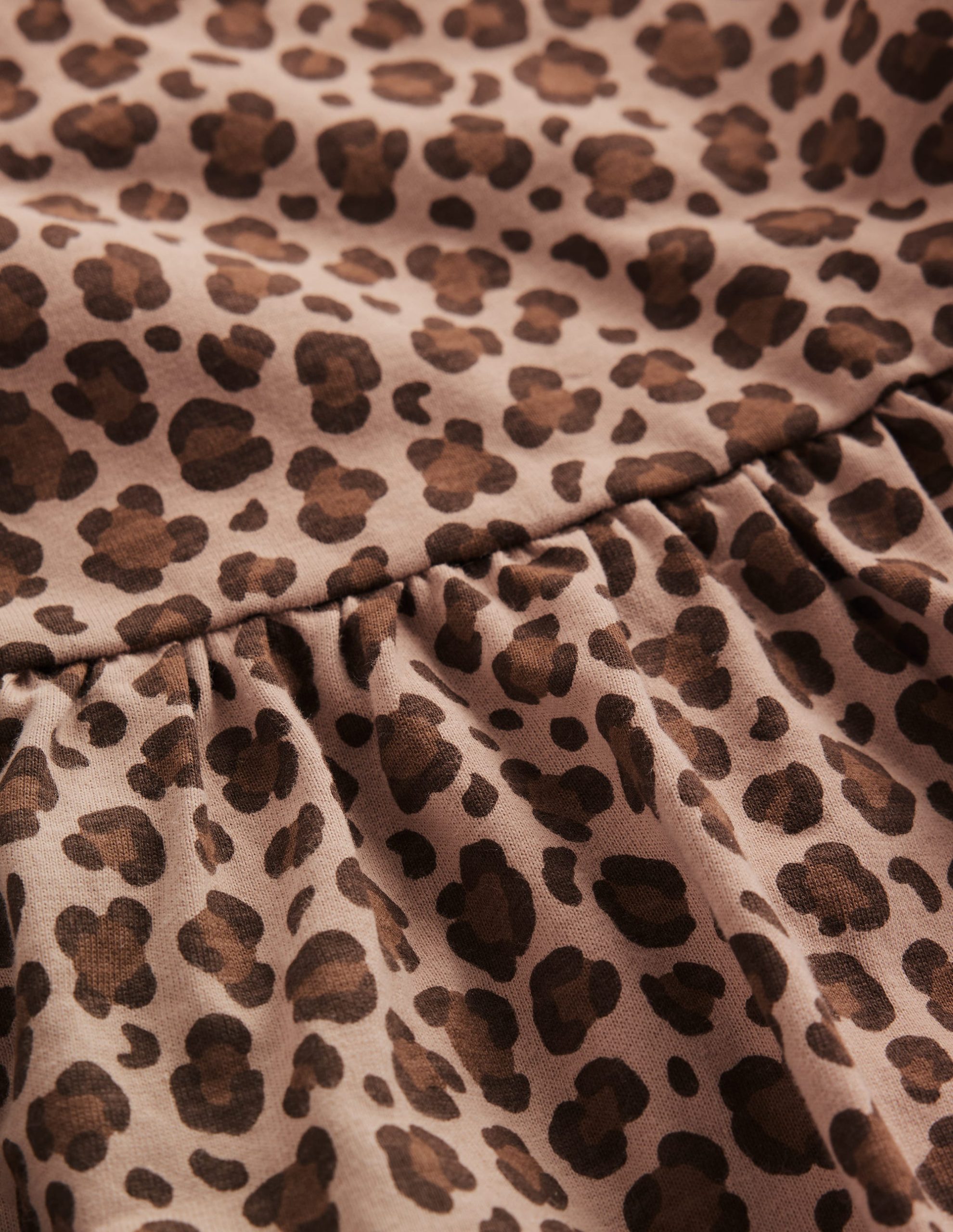 Long Sleeve Twirly Dress-Milk Chocolate Brown Leopard - Image 3