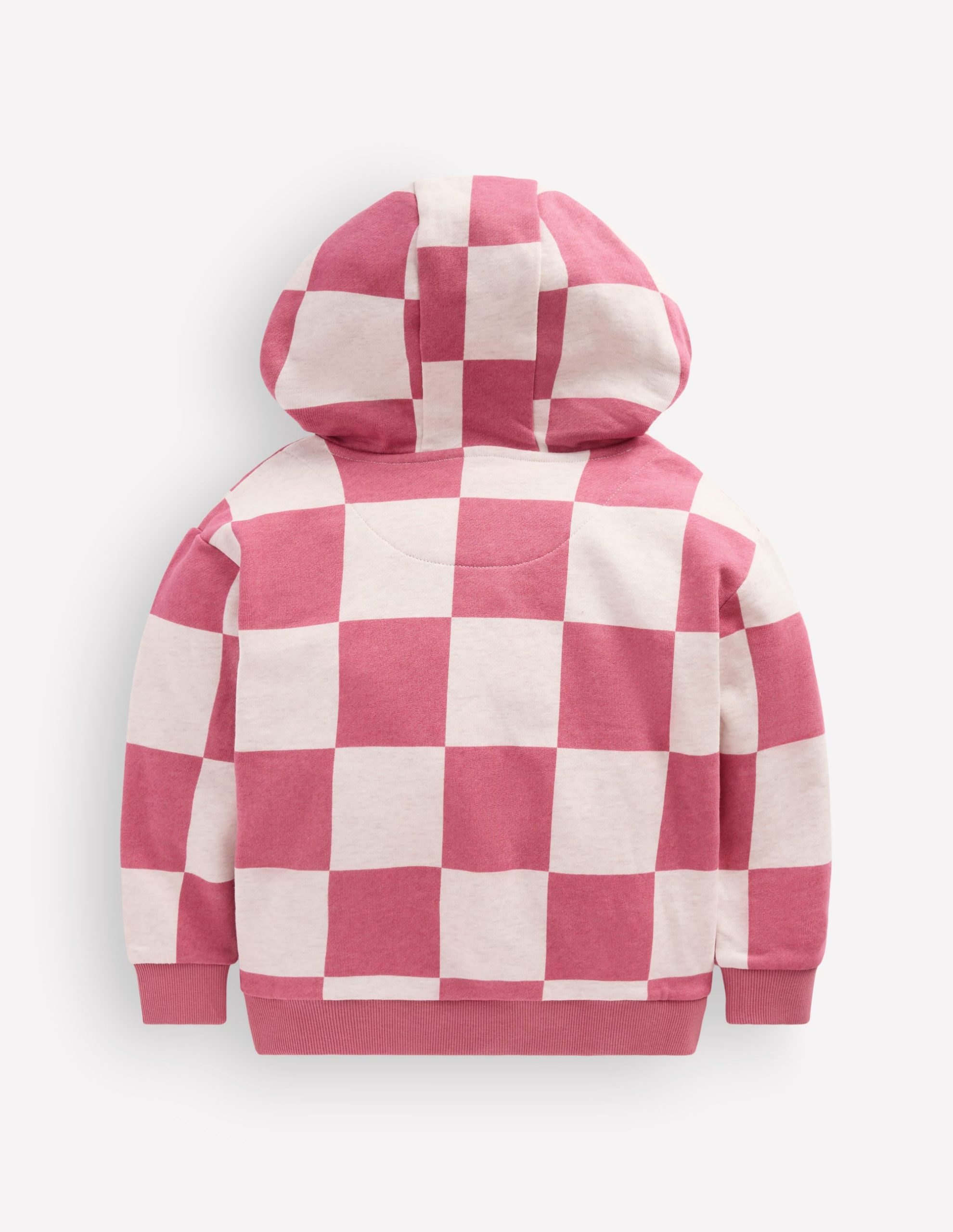 Fun Print Hoody-Pink Checkerboard - Image 2