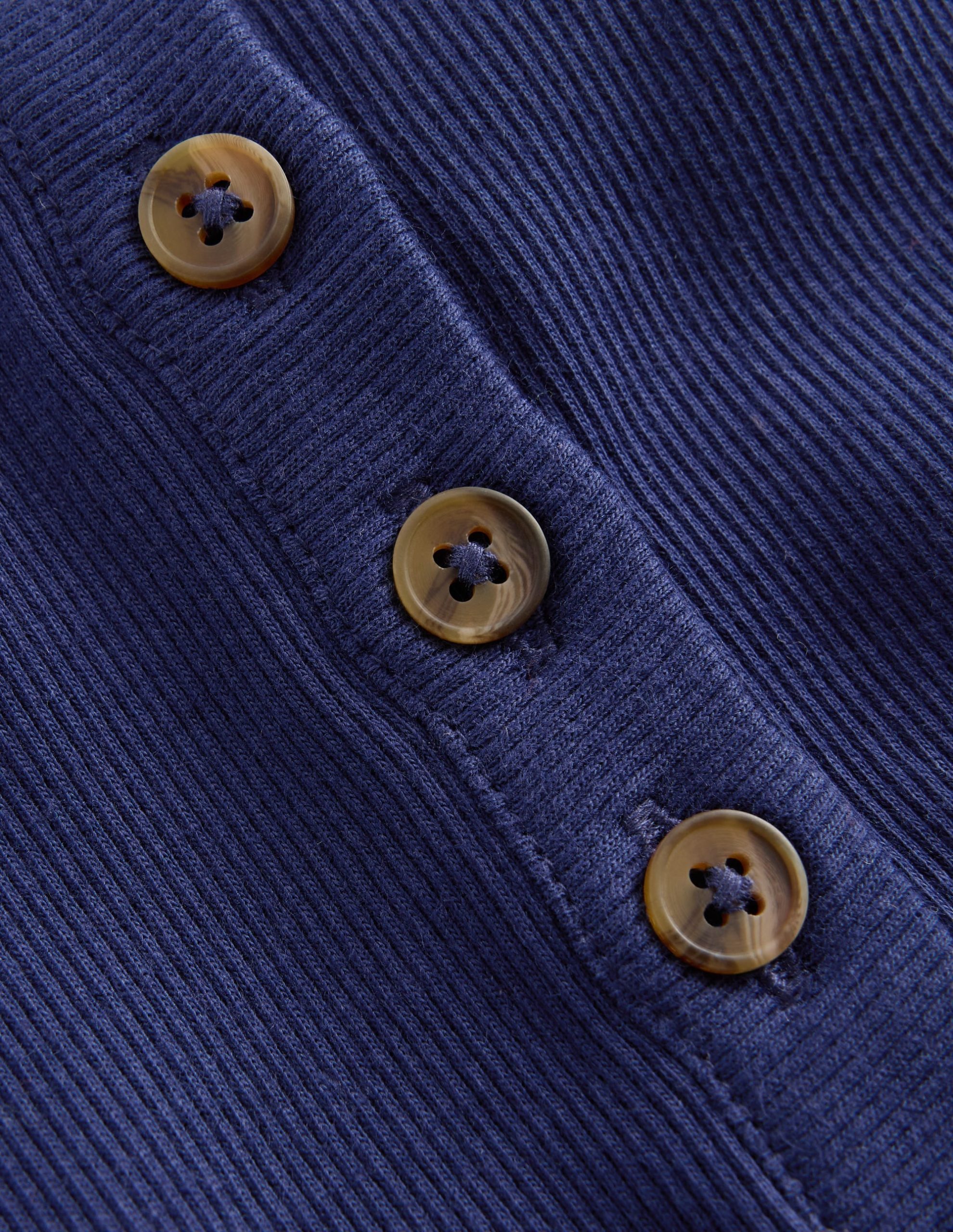 Henley Ribbed Tank-College Navy - Image 3