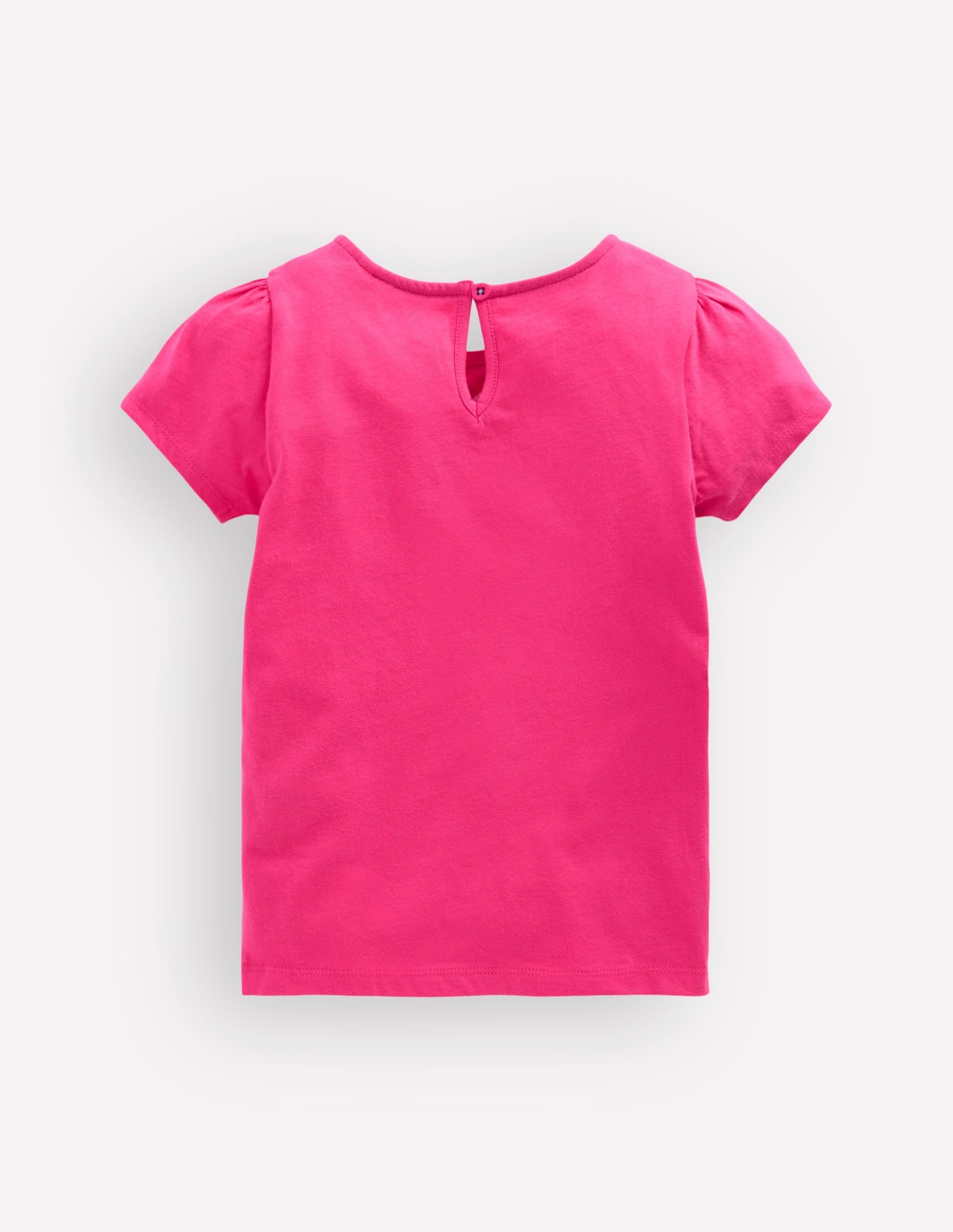 Puff Sleeve Superstitch Top-Raspberry Pink Leopard - Image 2